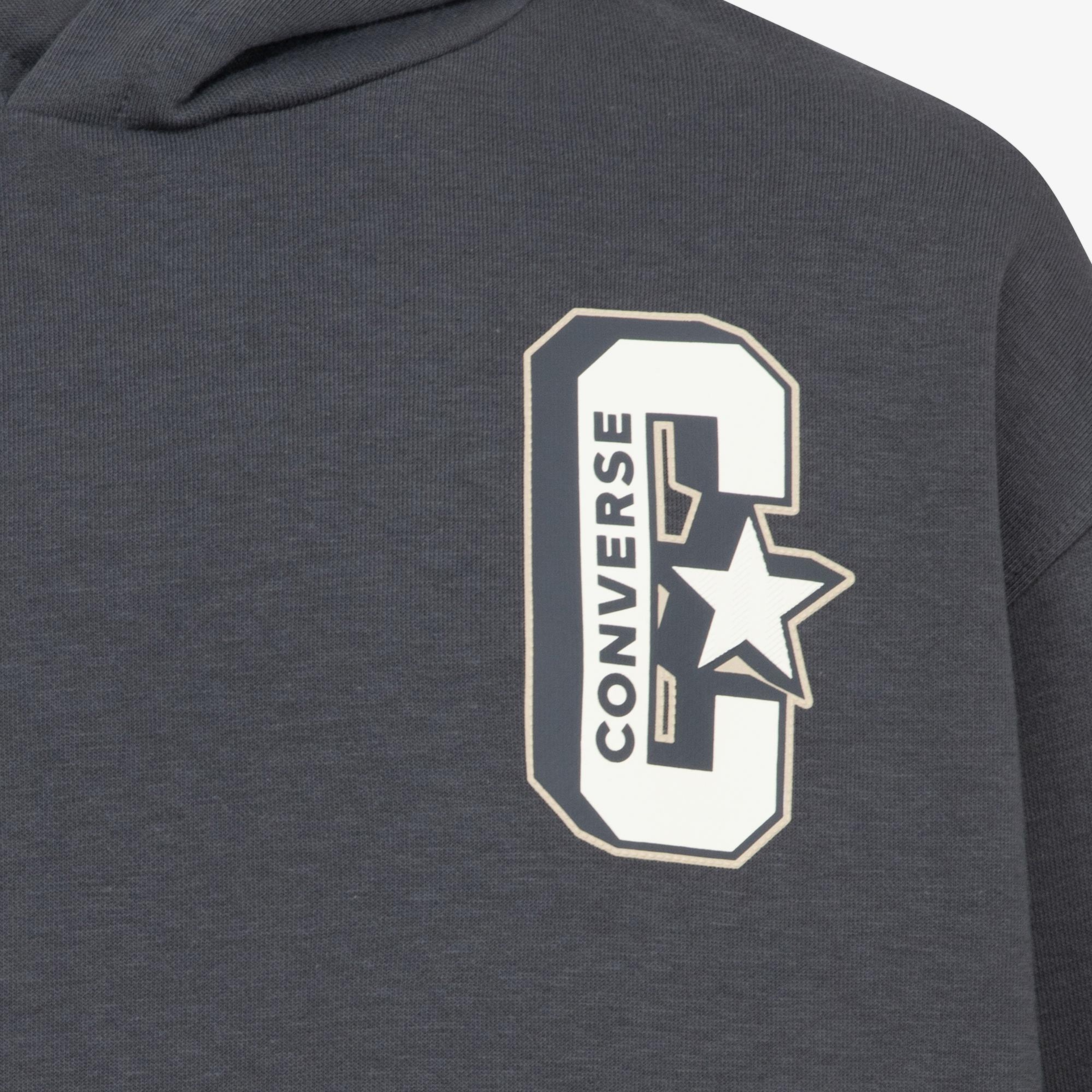 Converse Retro Varsıty Çocuk Gri Hoodie
