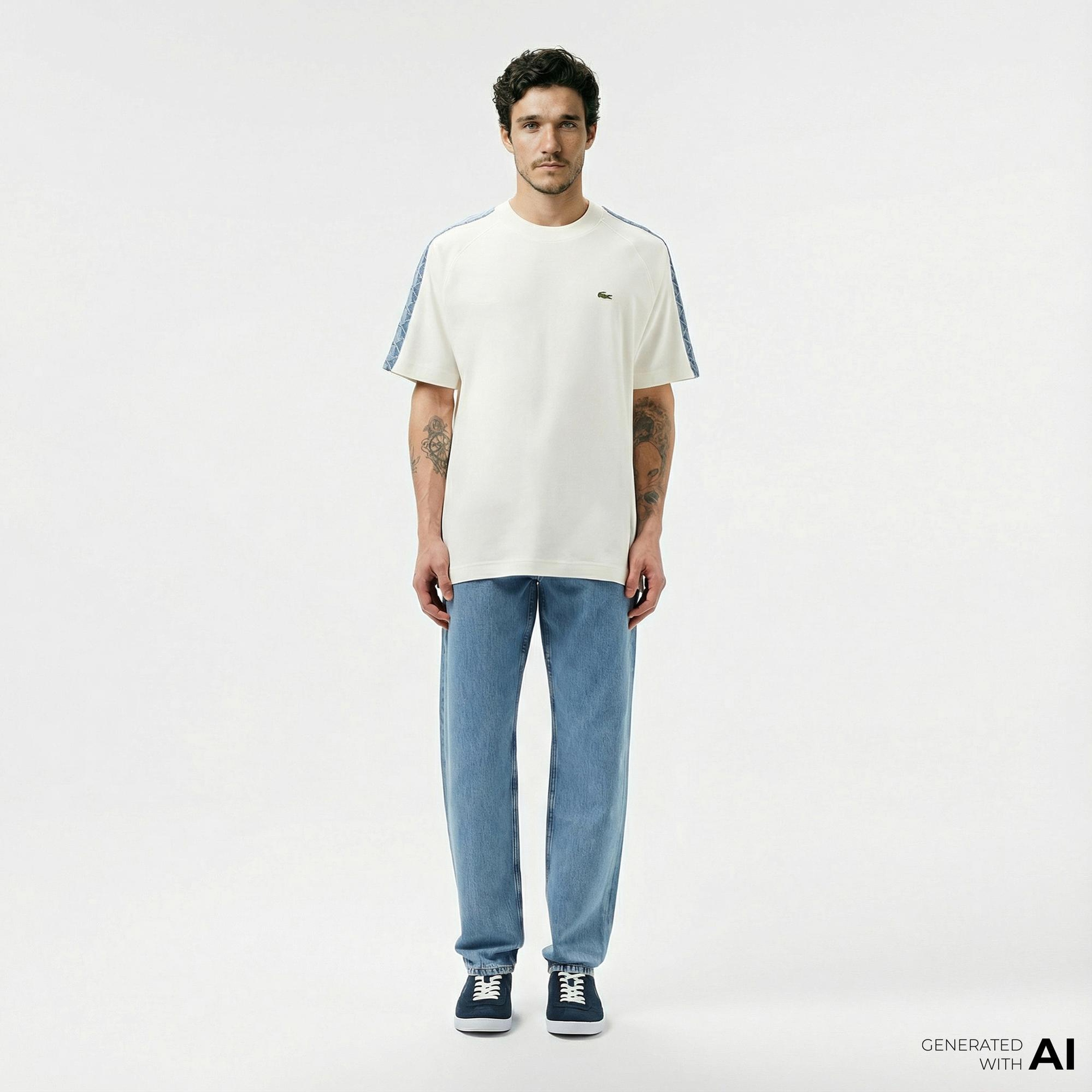 Lacoste Erkek Açık Mavi Jean Pantolon