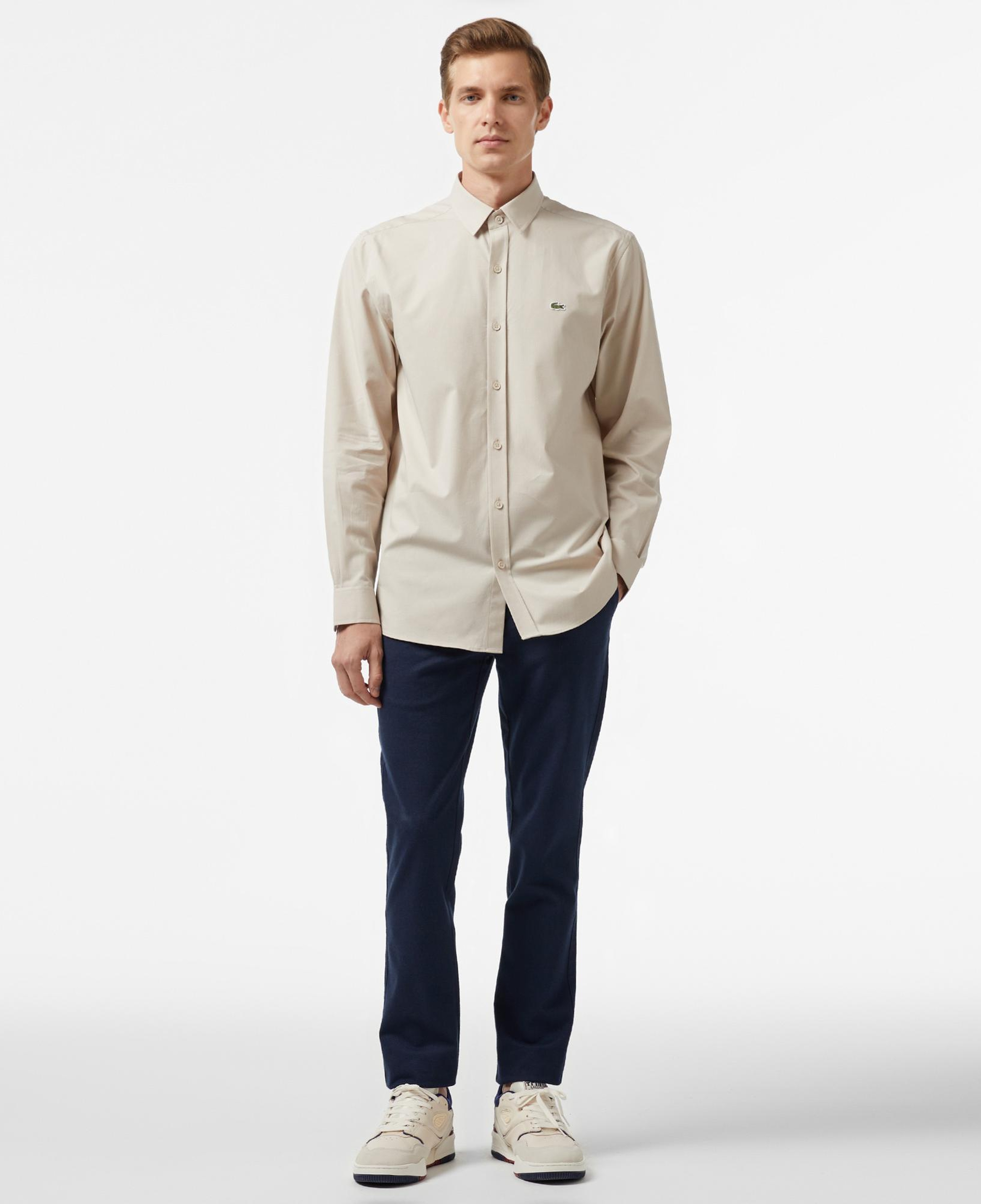 Lacoste Erkek Regular Fit Bej Gömlek