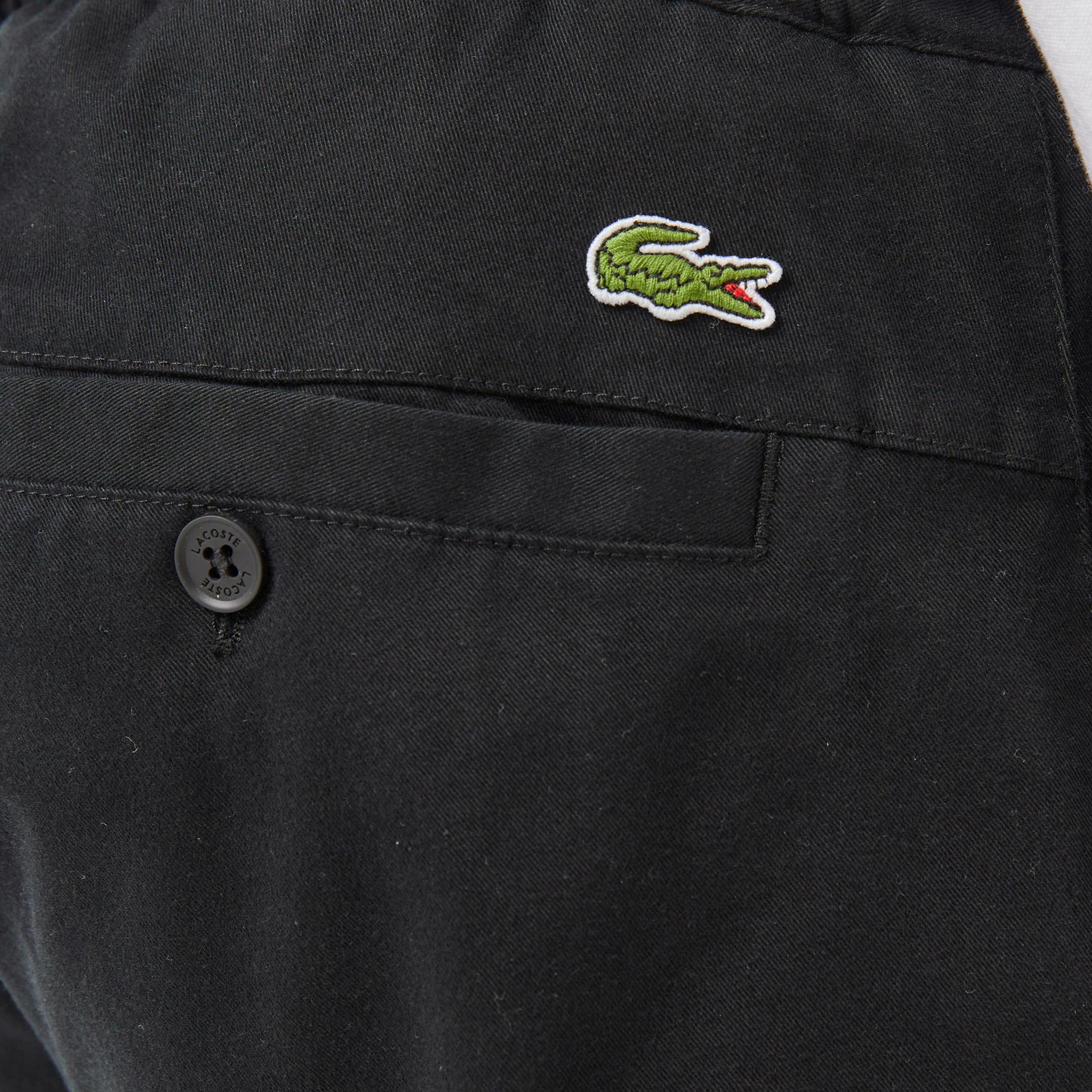 Lacoste Erkek Slim Fit Siyah Chino Pantolon