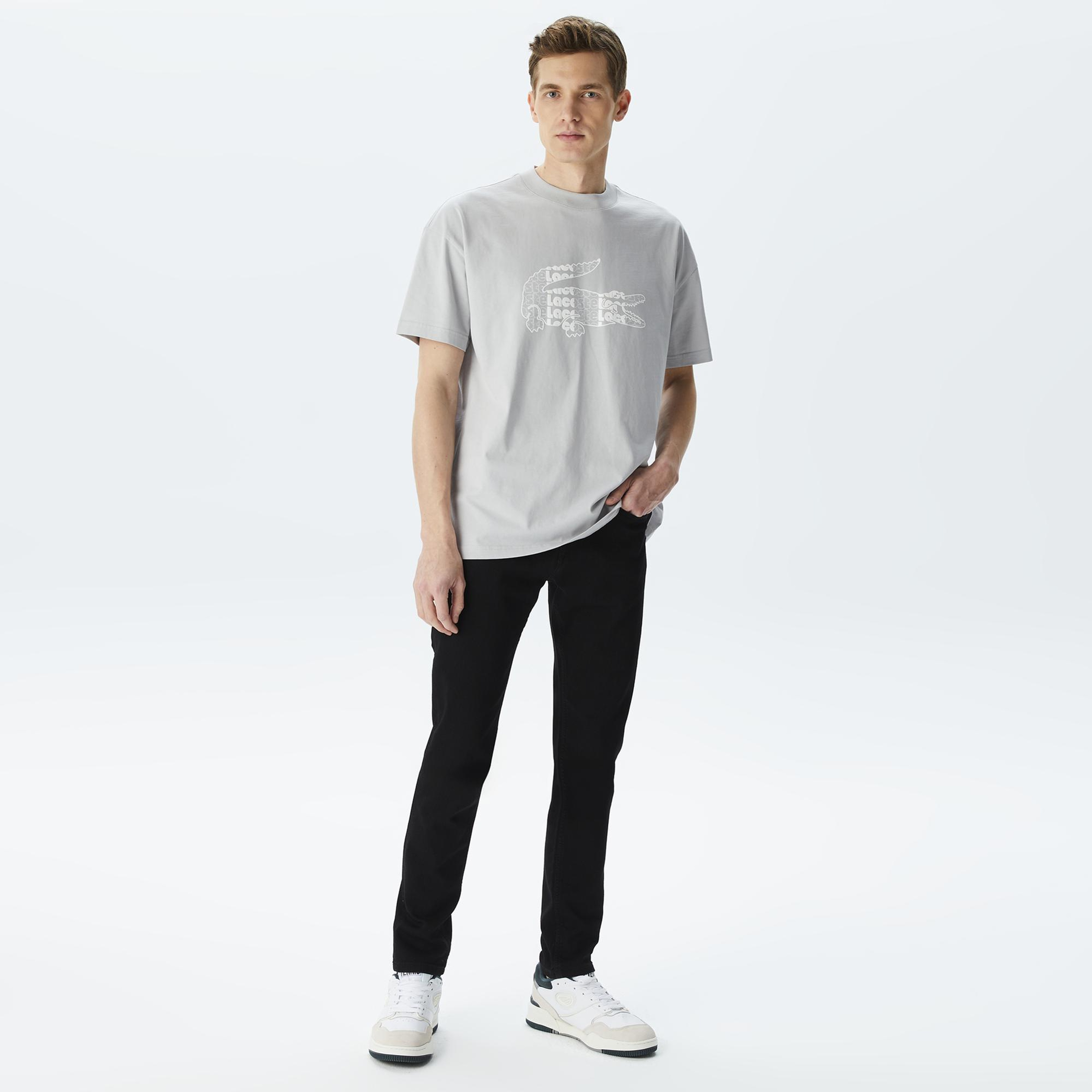 Lacoste Erkek Slim Fit Siyah Jean Pantolon