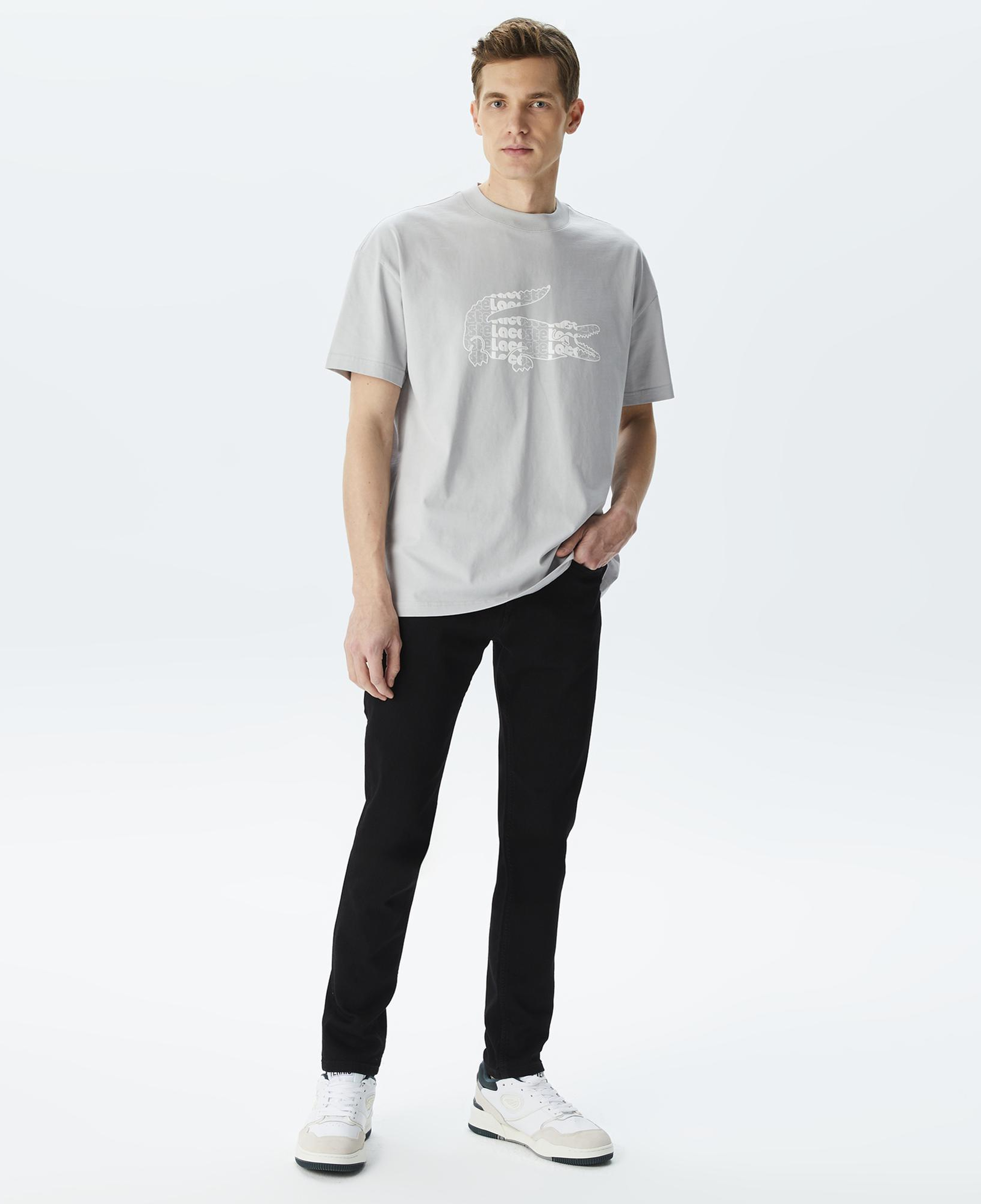 Lacoste Erkek Slim Fit Siyah Jean Pantolon