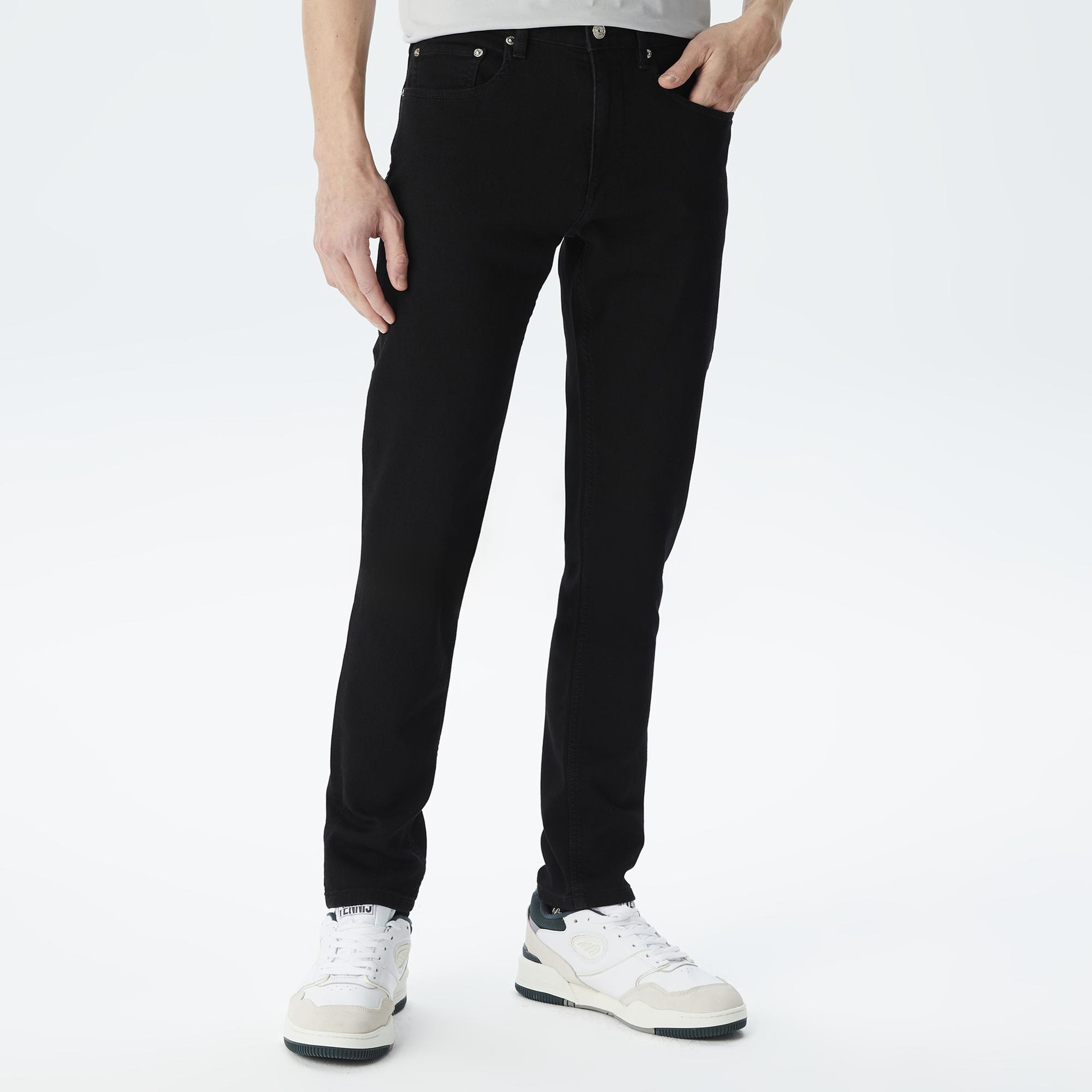 Lacoste Erkek Slim Fit Siyah Jean Pantolon
