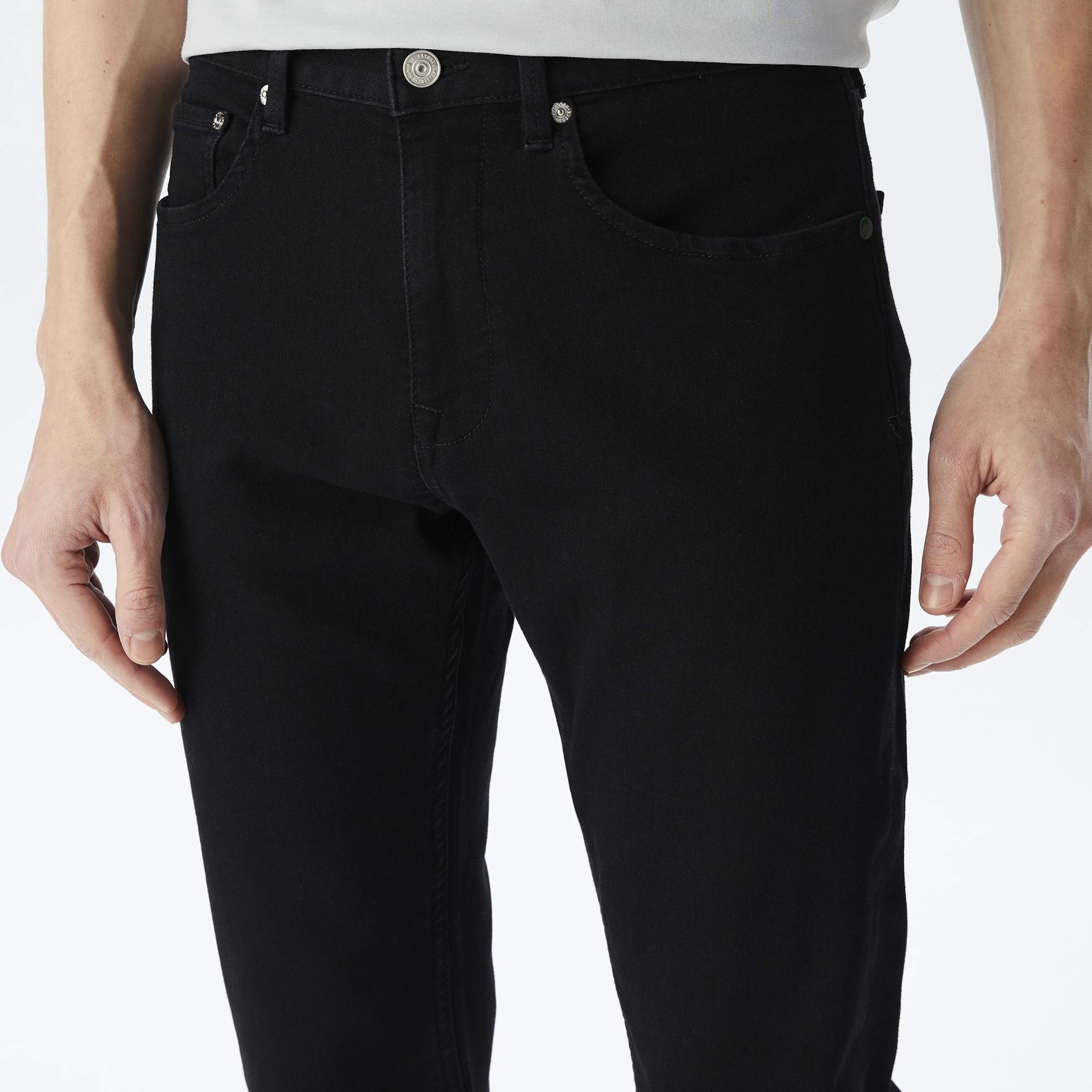 Lacoste Erkek Slim Fit Siyah Jean Pantolon