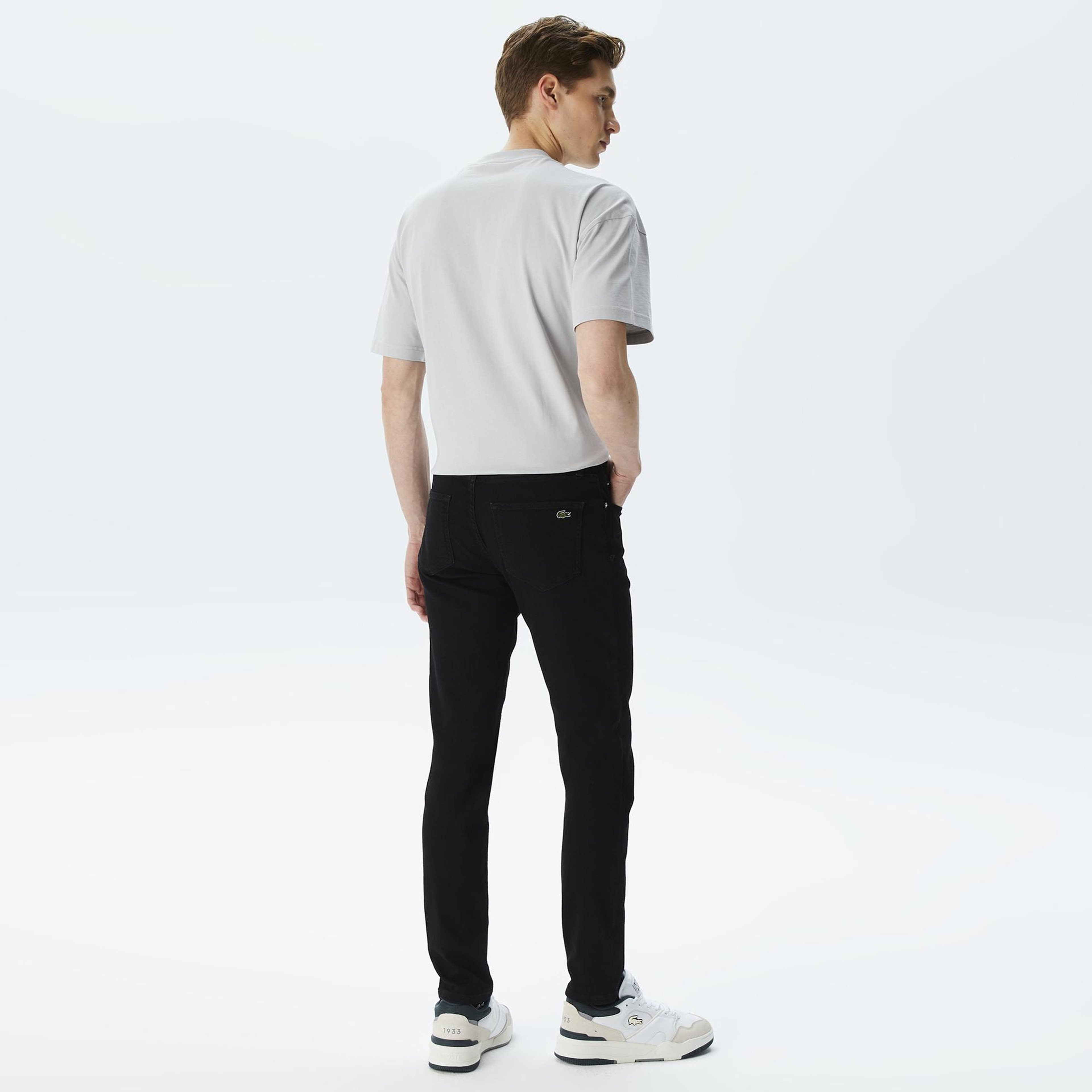 Lacoste Erkek Slim Fit Siyah Jean Pantolon