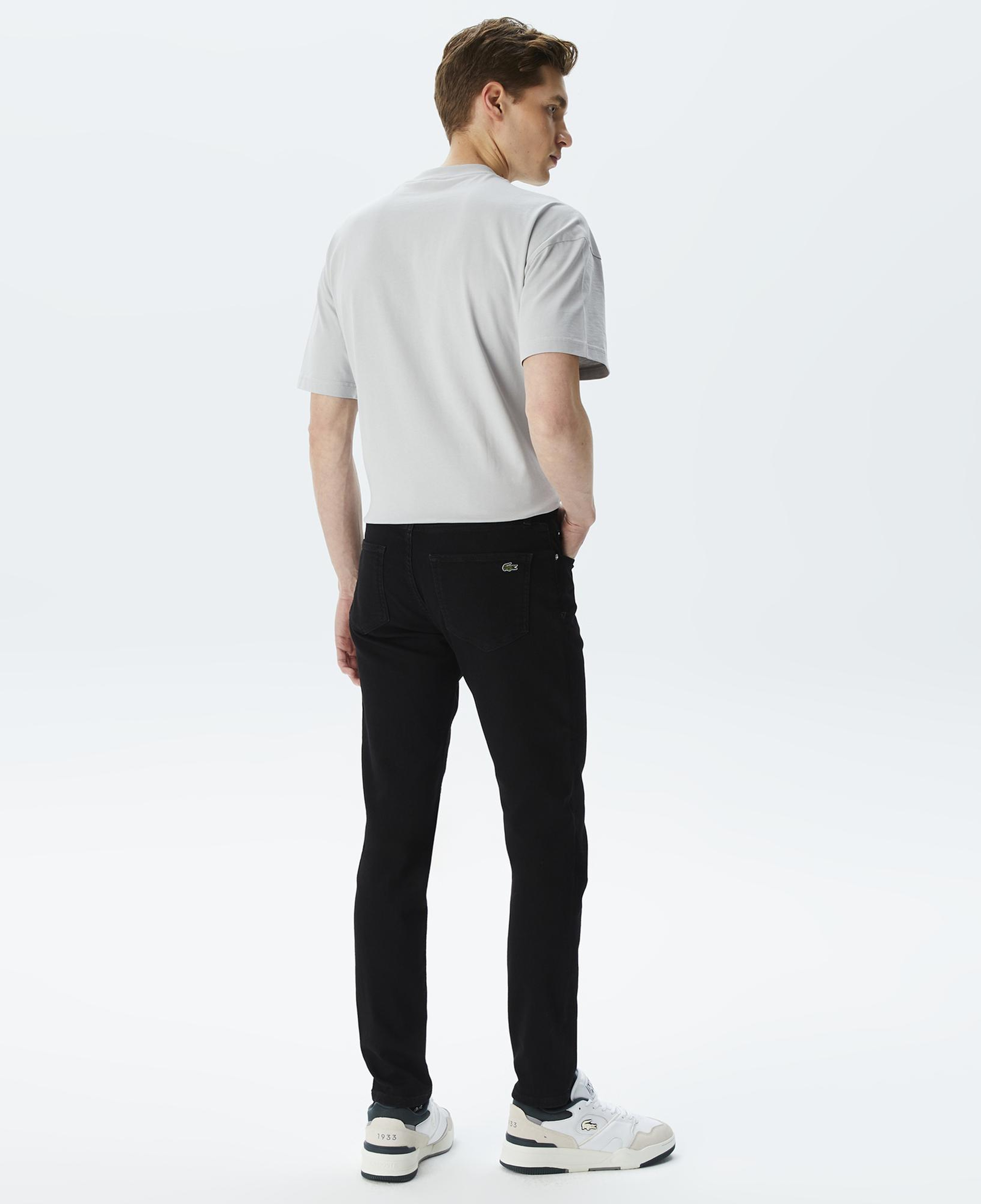 Lacoste Erkek Slim Fit Siyah Jean Pantolon