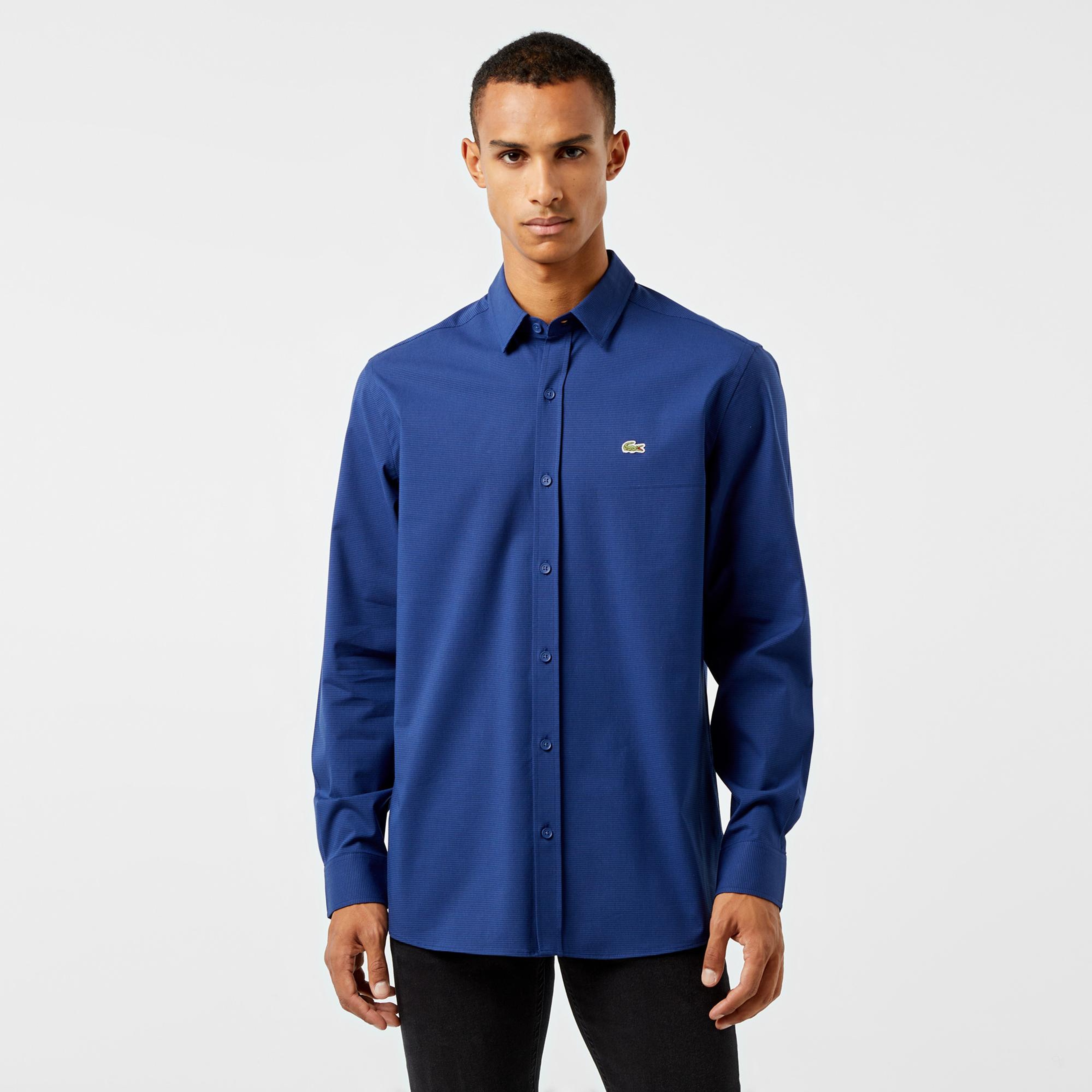 Lacoste Erkek Regular Fit Lacivert Gömlek