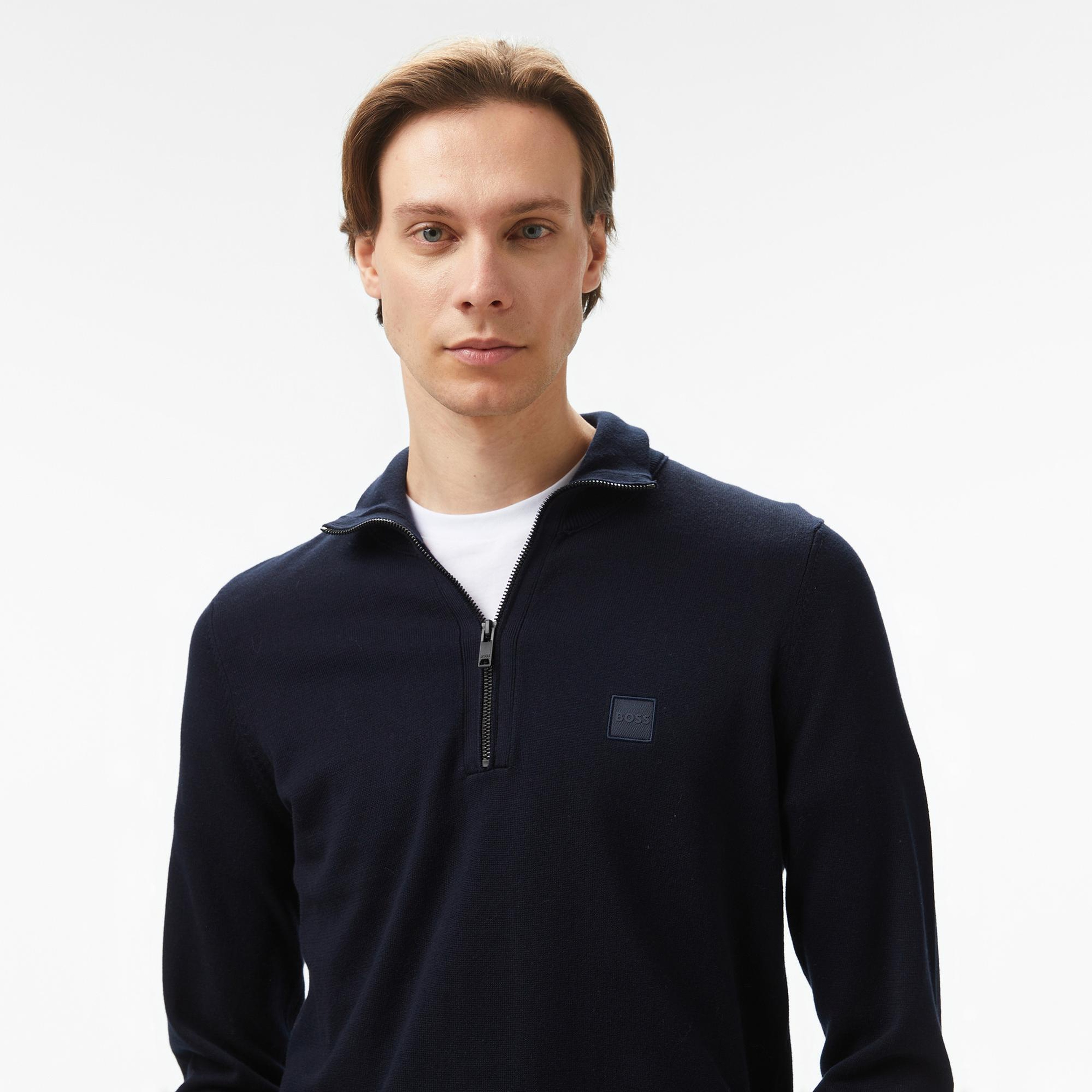 Boss Kanobix Erkek Lacivert Triko