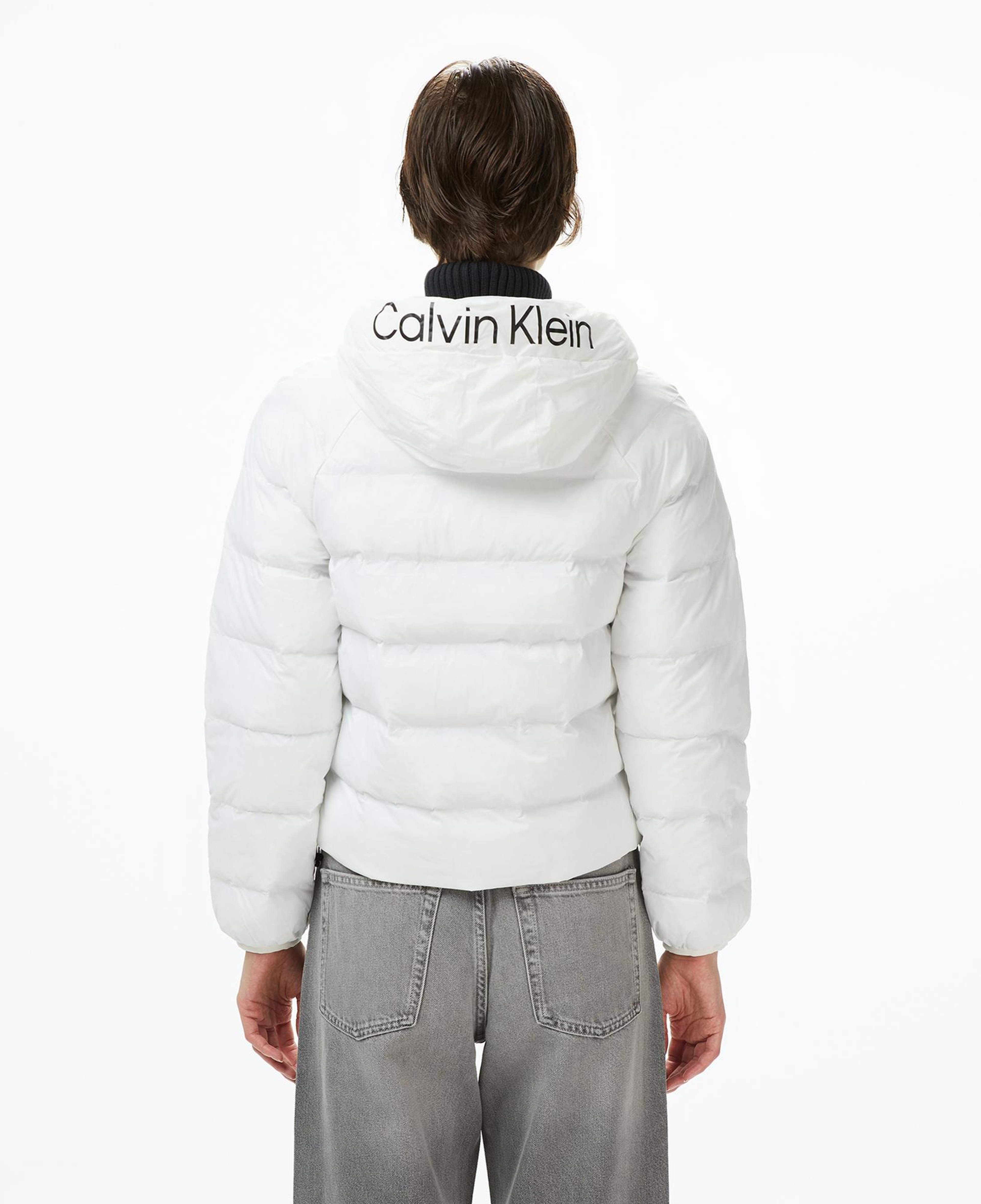 Calvin Klein Lightweight Logo Puffer Kadın Beyaz Mont