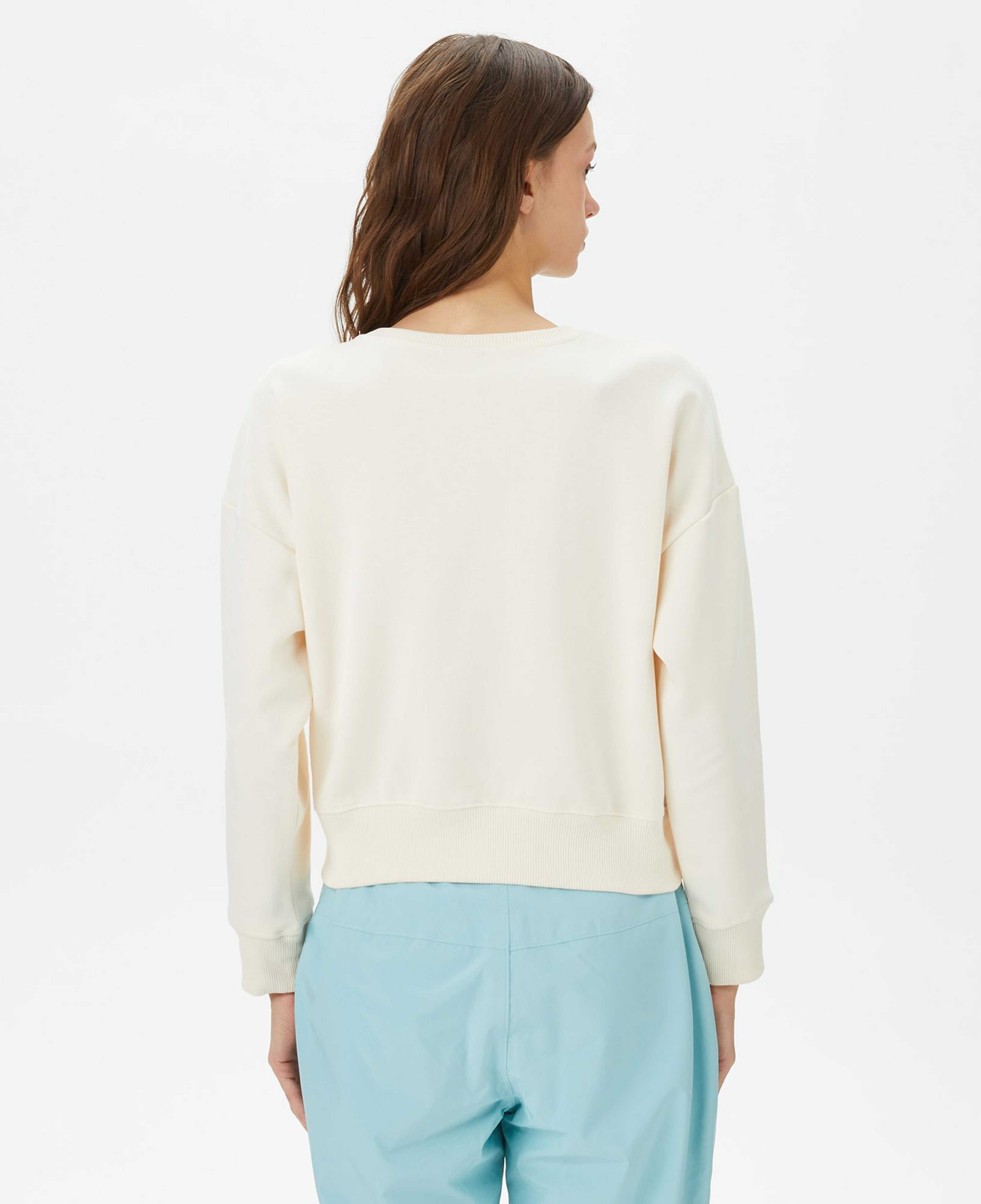 Columbia Bar Split Crop Kadın Krem Sweatshirt