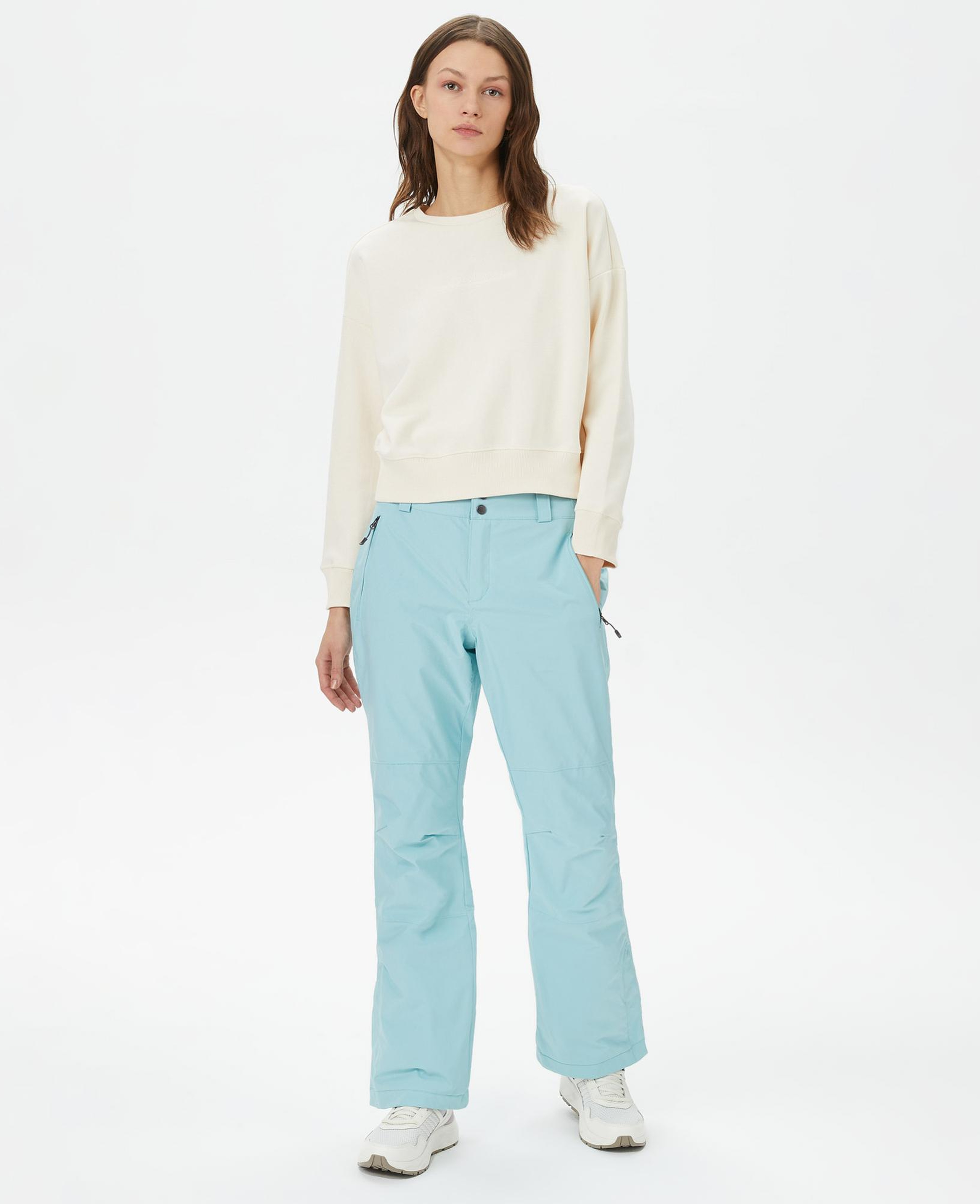 Columbia Bar Split Crop Kadın Krem Sweatshirt