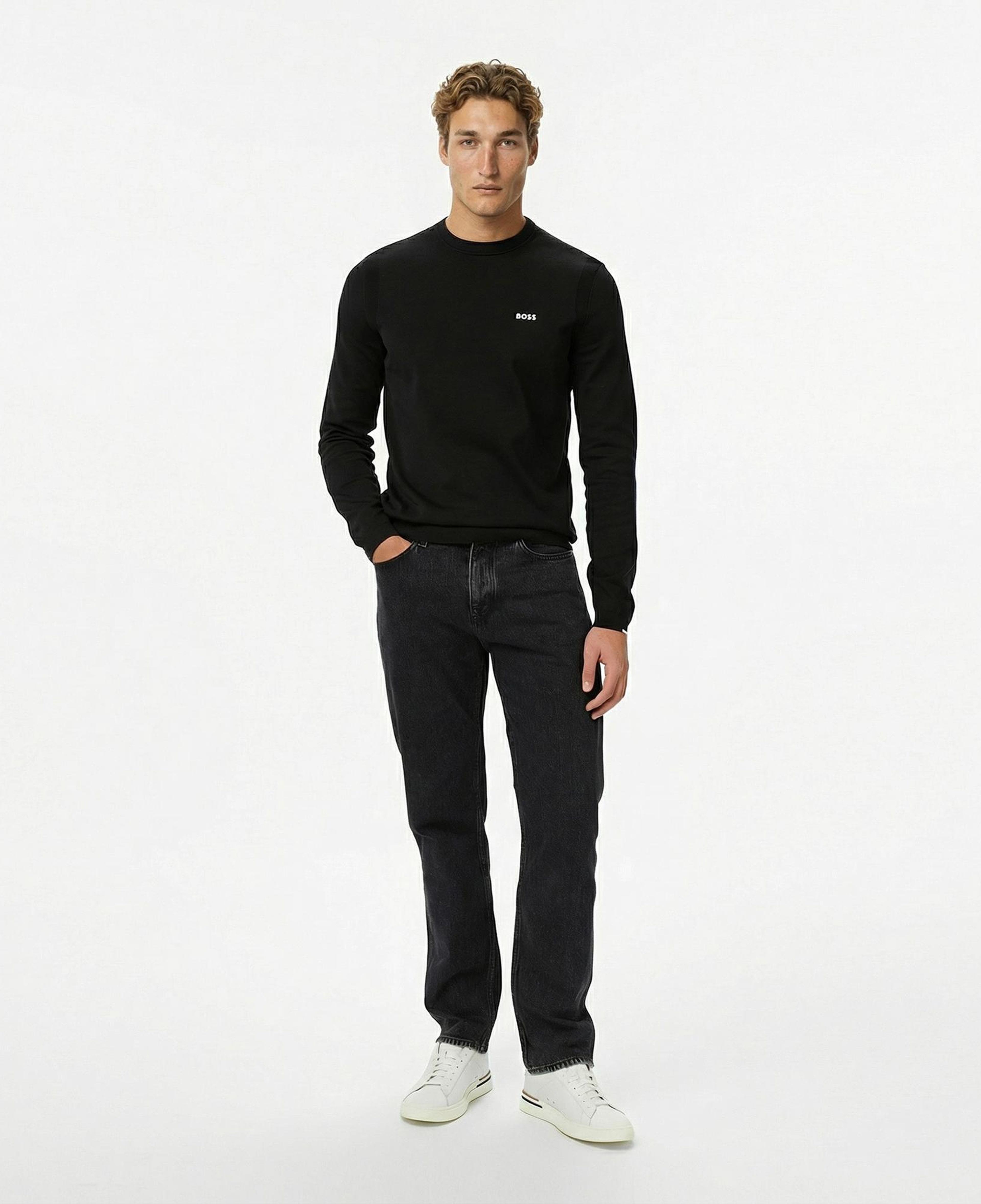 Boss Ever-X Erkek Siyah Triko