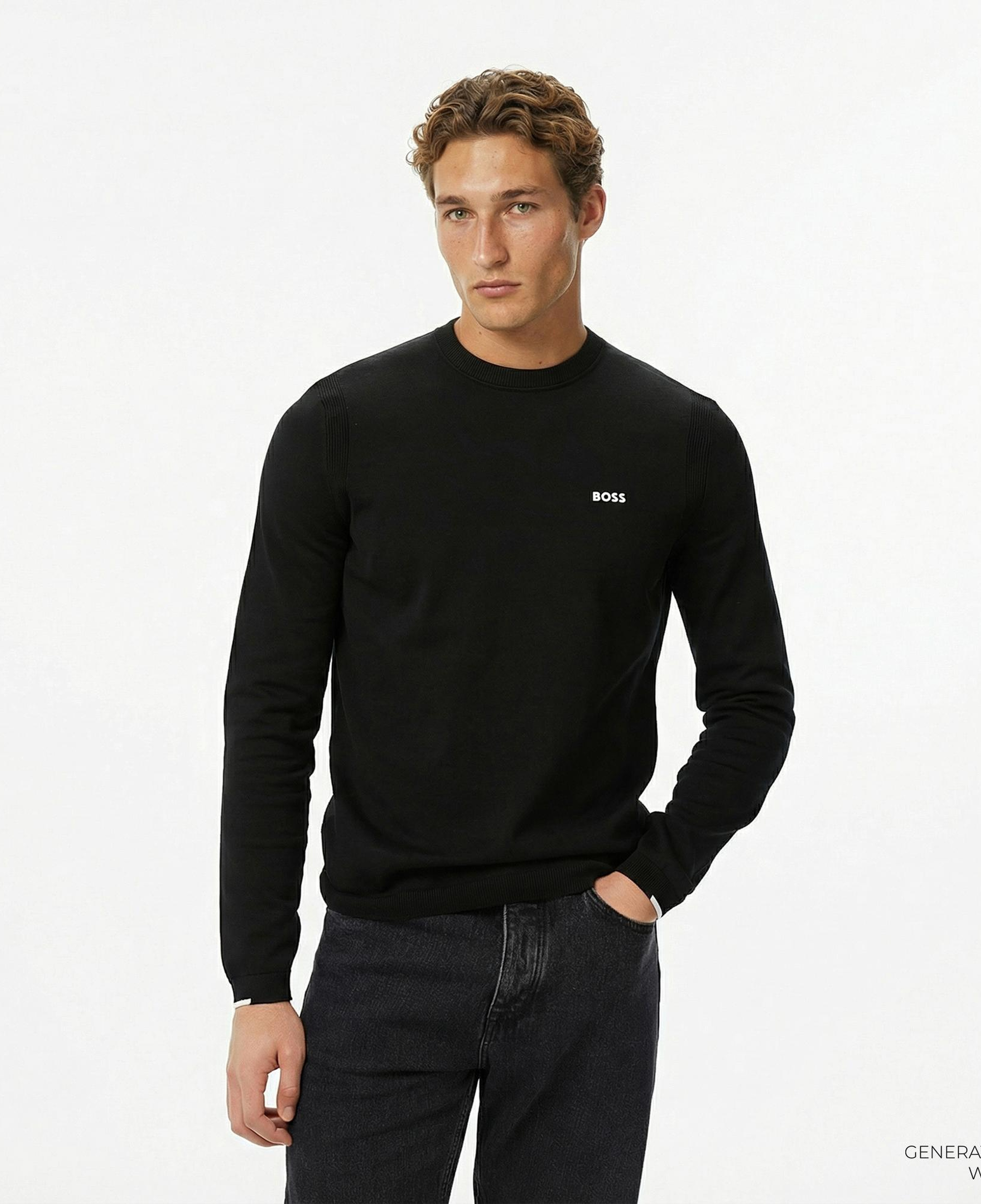 Boss Ever-X Erkek Siyah Triko