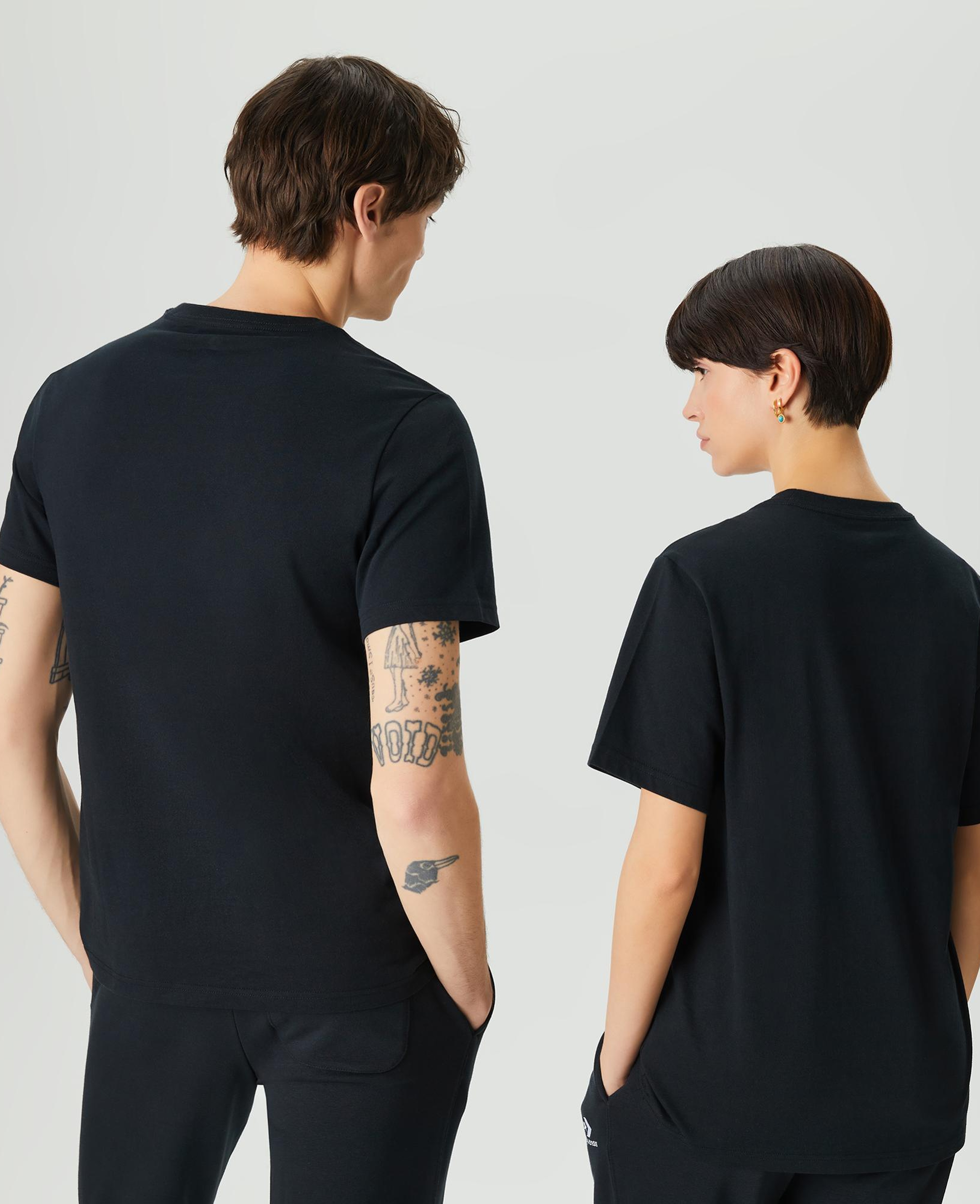 Converse Go-To Embroidered Star Chevron Unisex Siyah T-Shirt