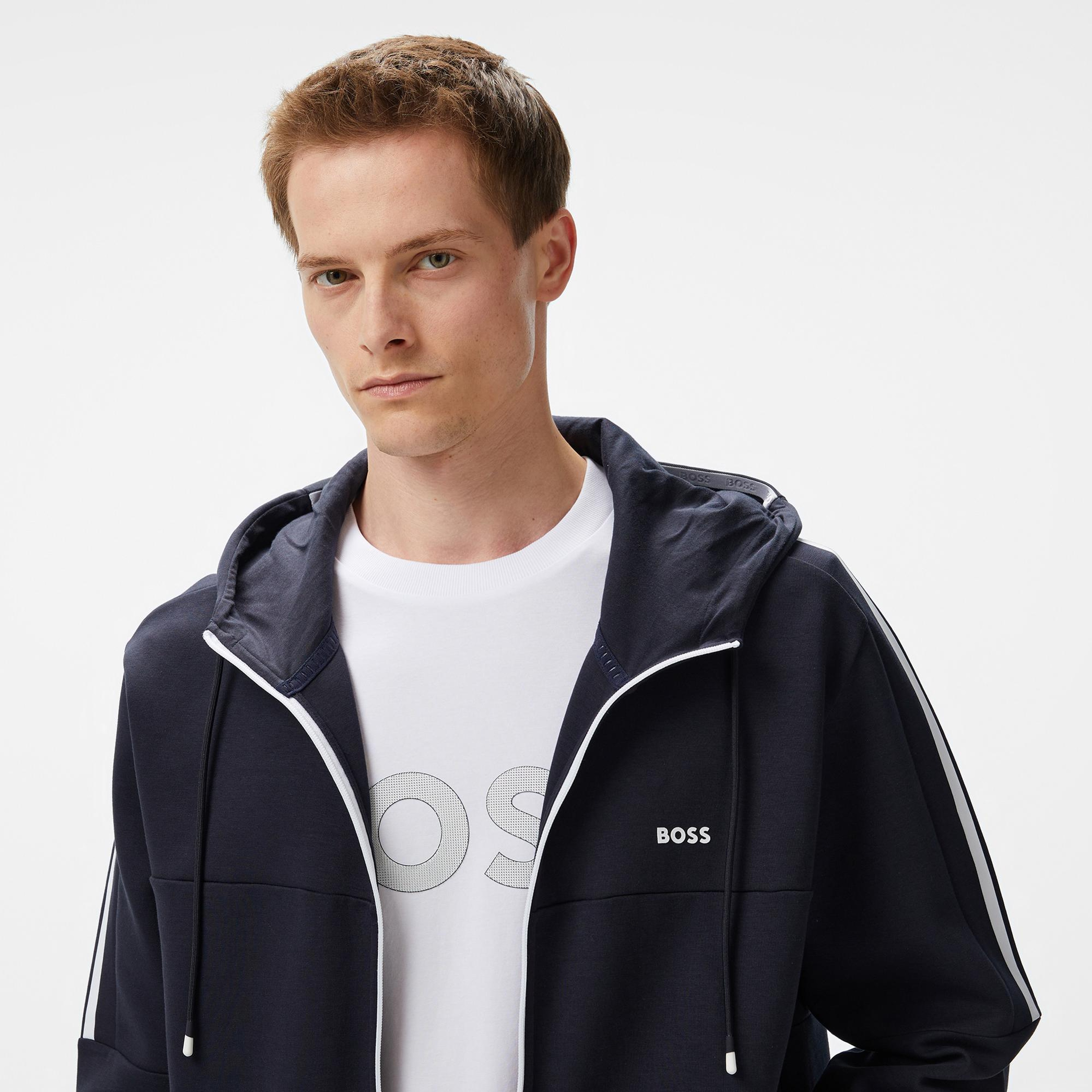 Boss Erkek Mavi Sweatshirt