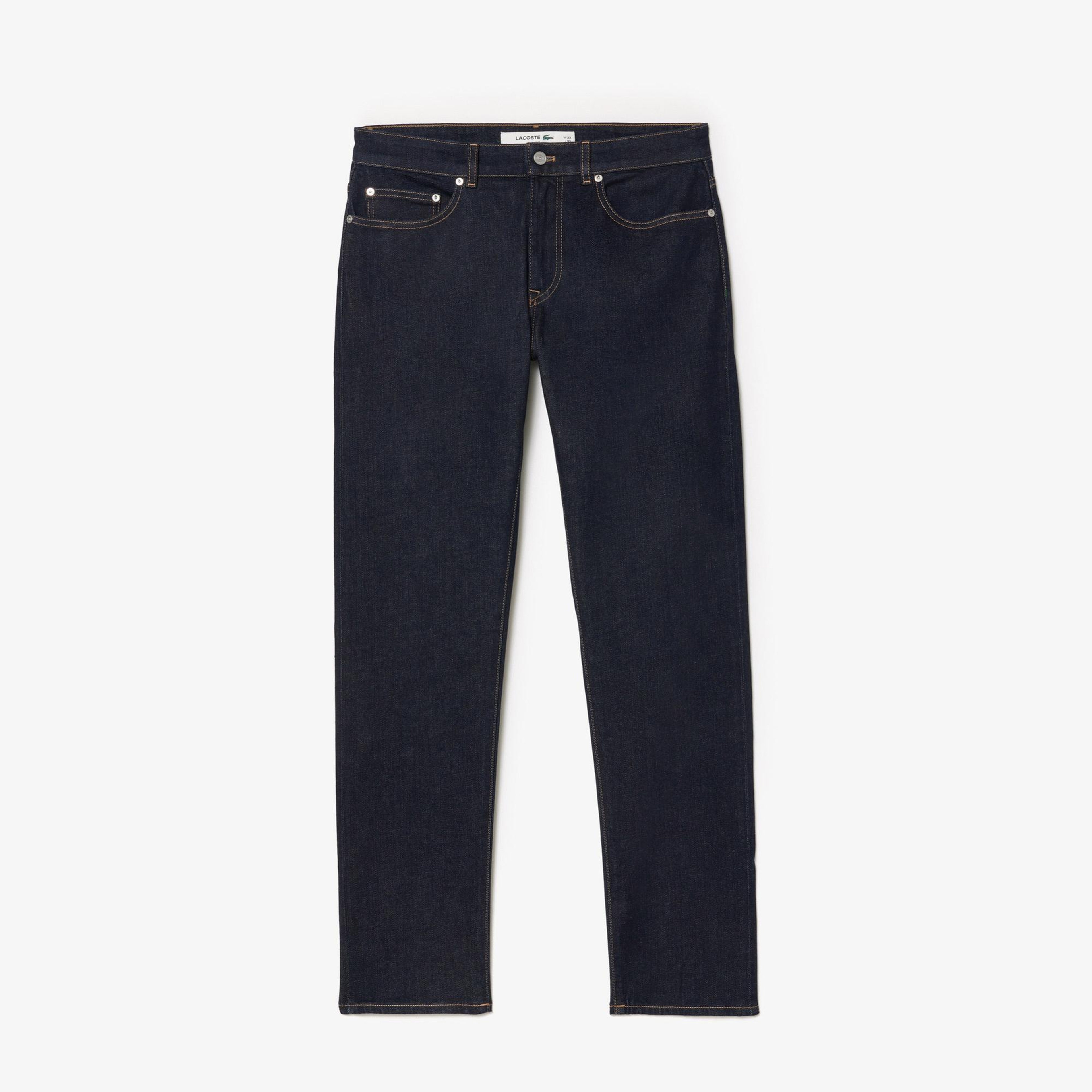 Lacoste Erkek Slim Fit Koyu Mavi Jean Pantolon