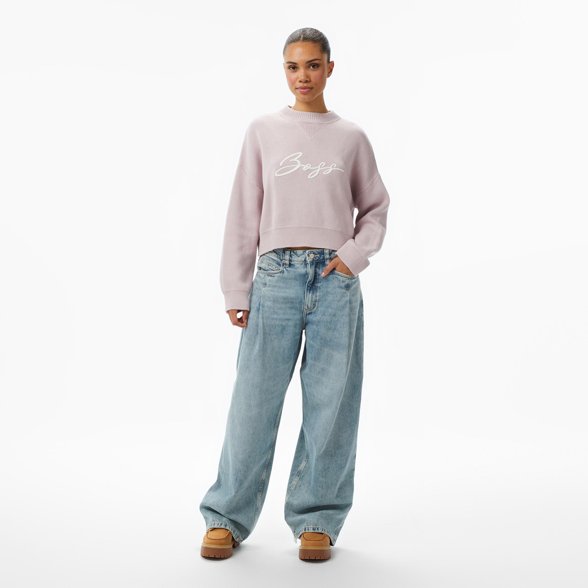 Boss Slouchy Pleated Kadın Mavi Jean