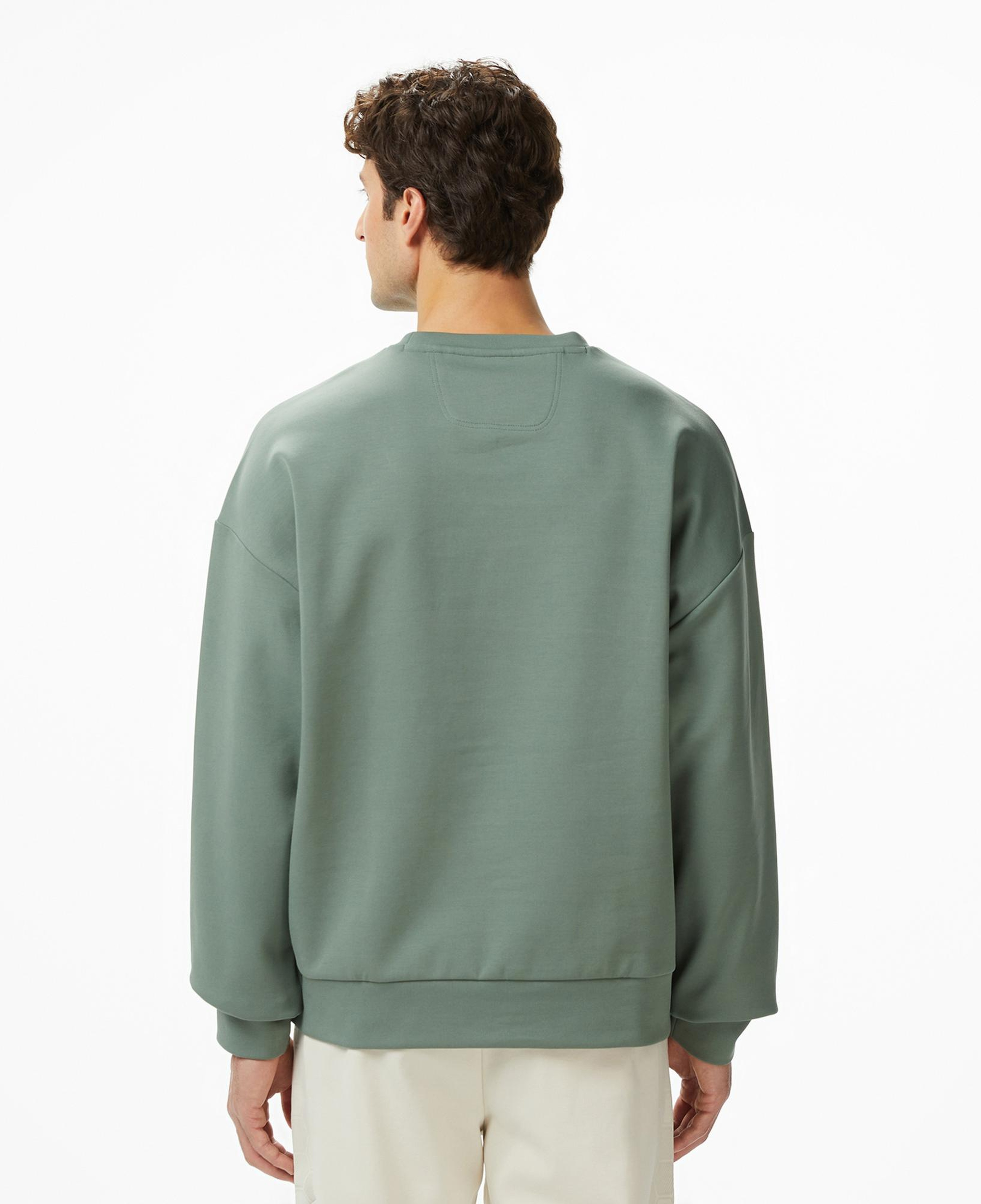 Boss Stenson Zone Erkek Yeşil Sweatshirt