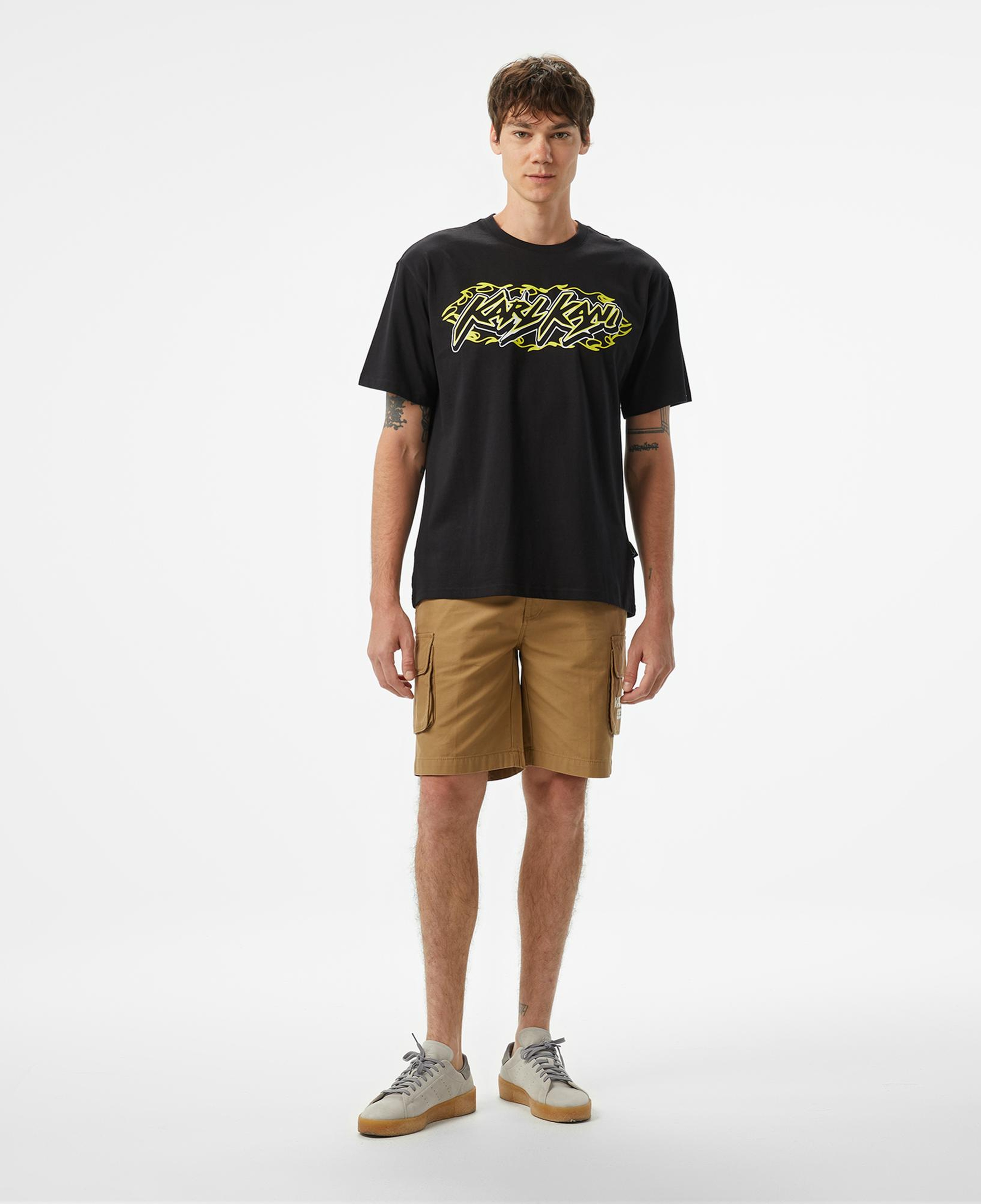 Karl Kani Woven Signature Airbush Amor Erkek Siyah T-Shirt