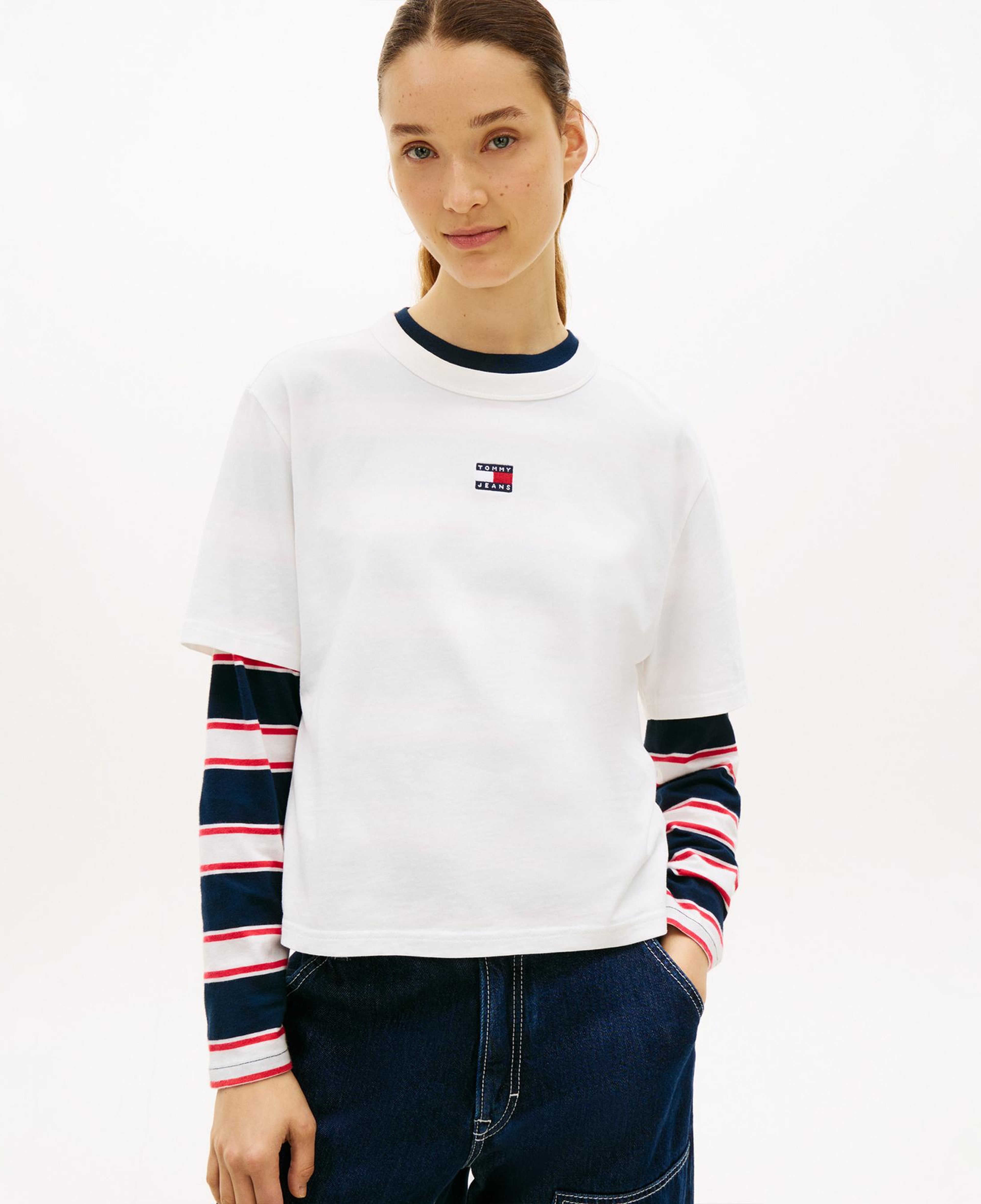 Tommy Hilfiger Badge Kadın Beyaz T-Shirt