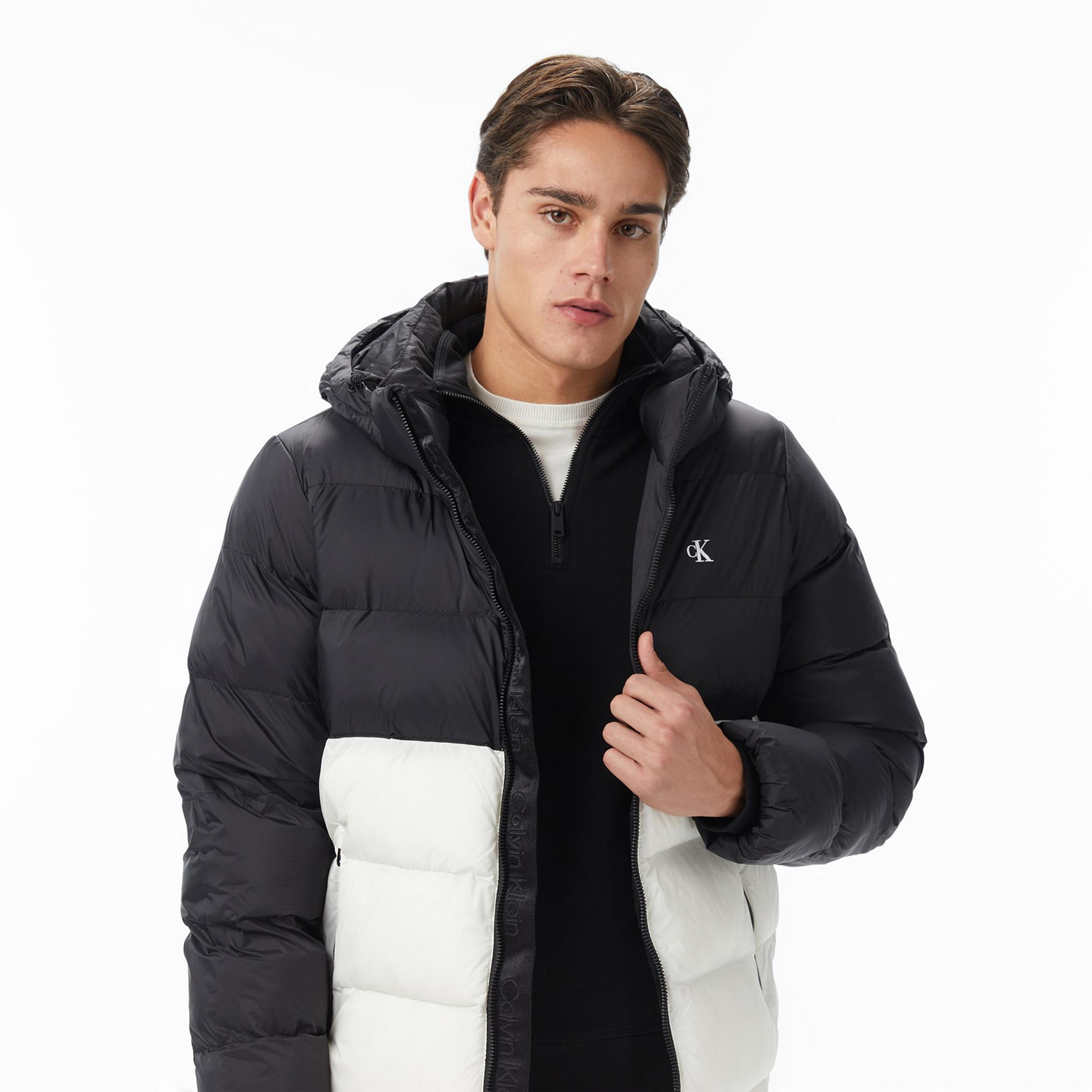 Calvin Klein Nylon Color Bock Puffer Erkek Renkli Mont