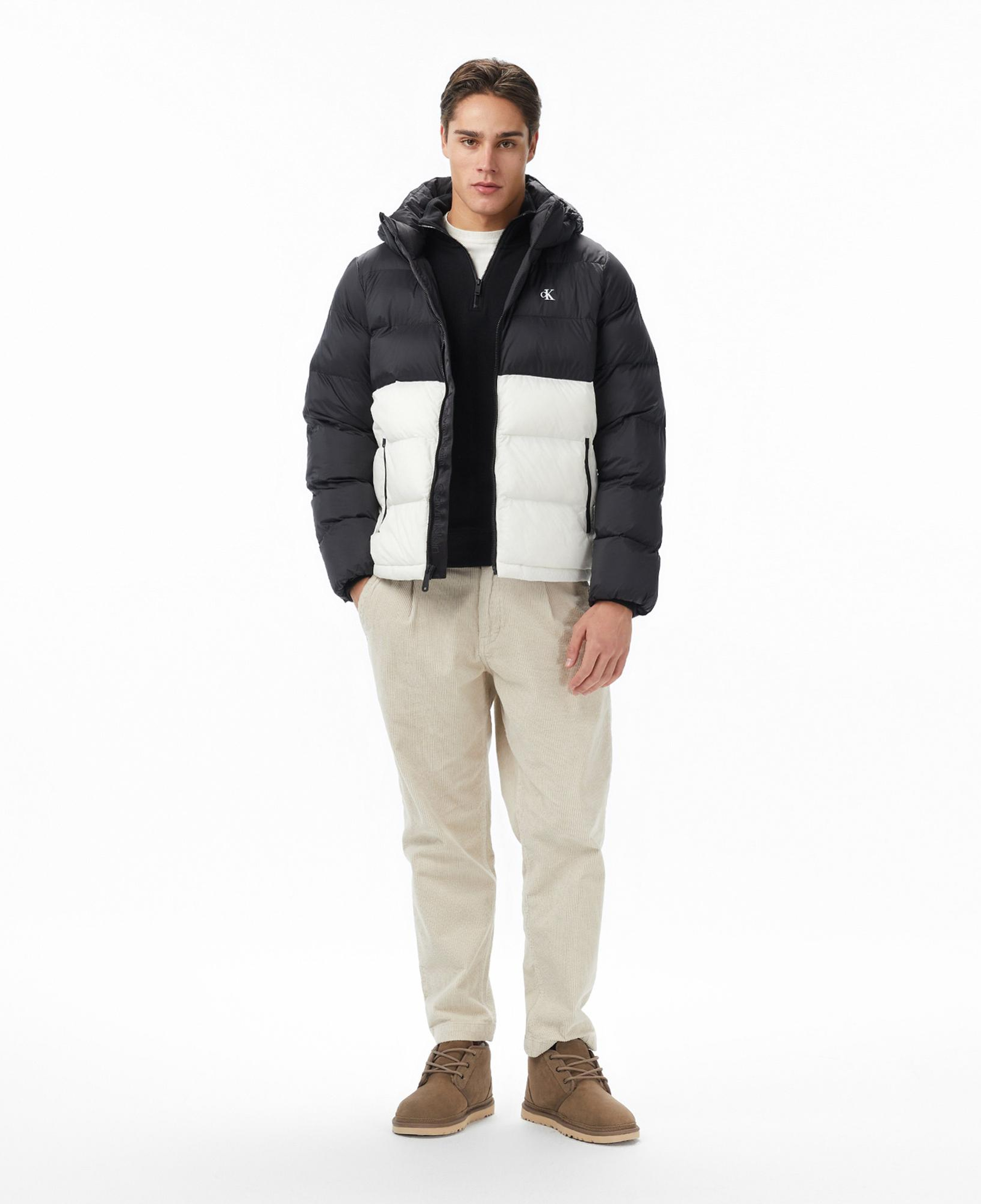 Calvin Klein Nylon Color Bock Puffer Erkek Renkli Mont