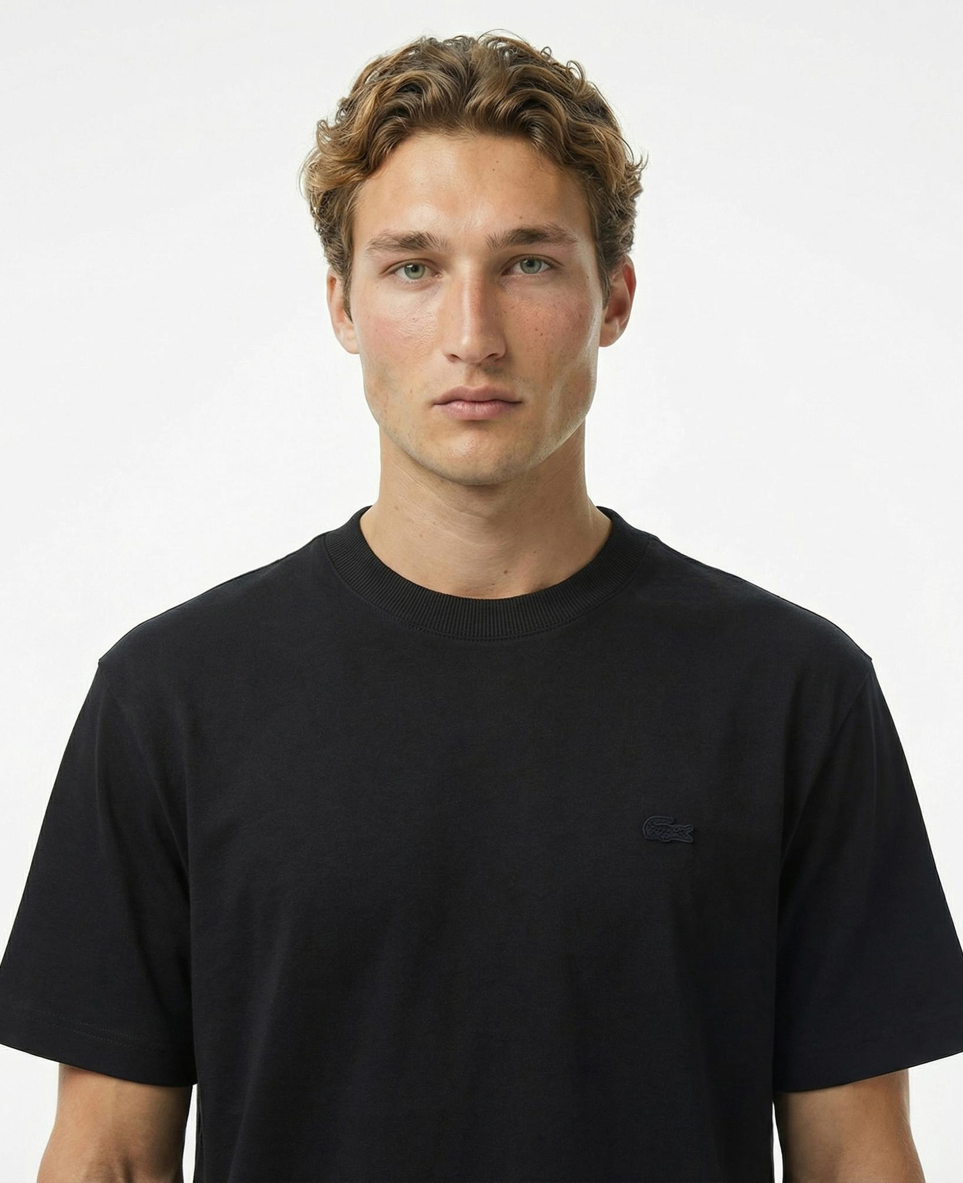 Lacoste Erkek Relaxed Fit Bisiklet Yaka Siyah T-Shirt