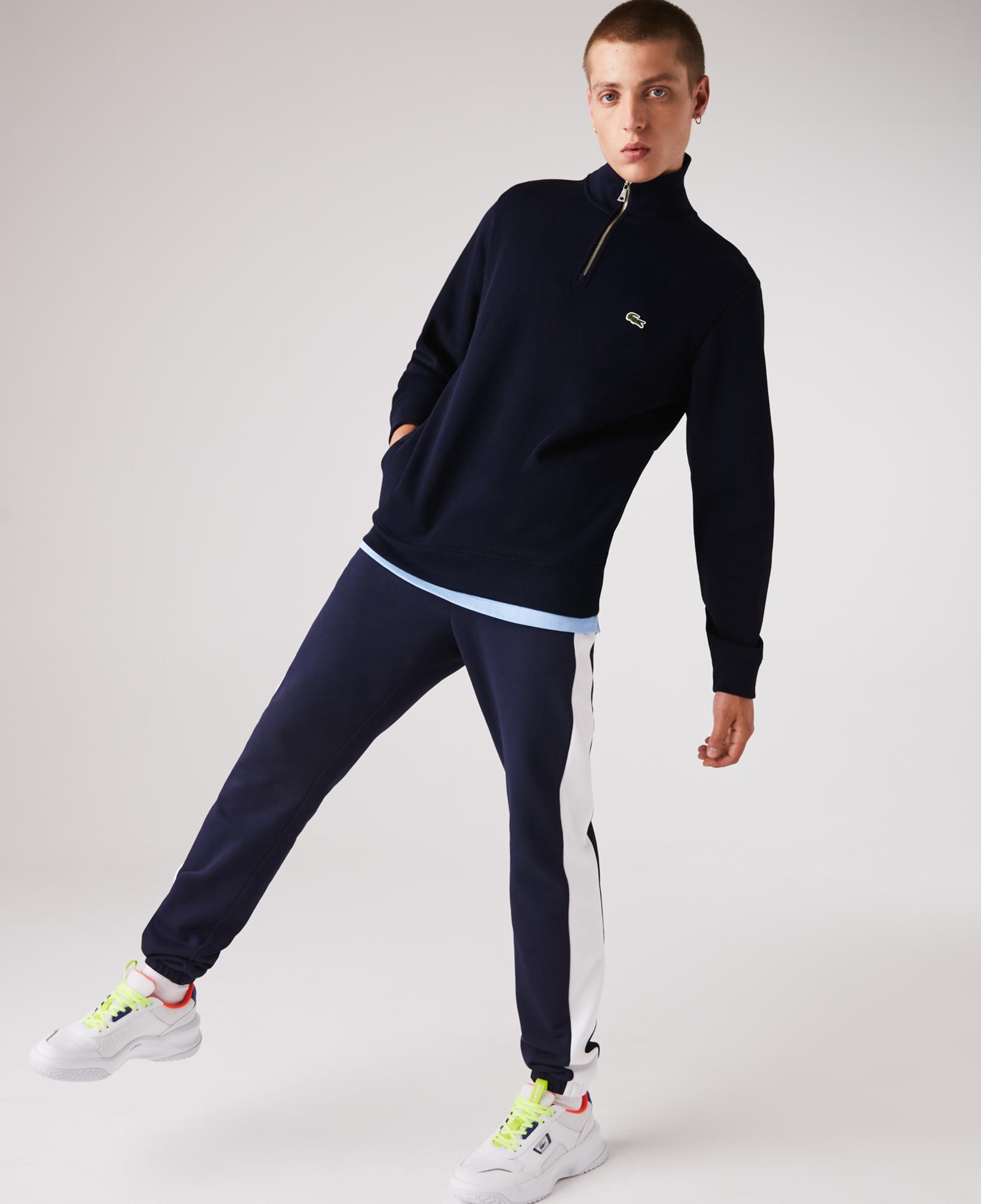 Lacoste Erkek Classic Fit Yarım Fermuarlı Lacivert Sweatshirt
