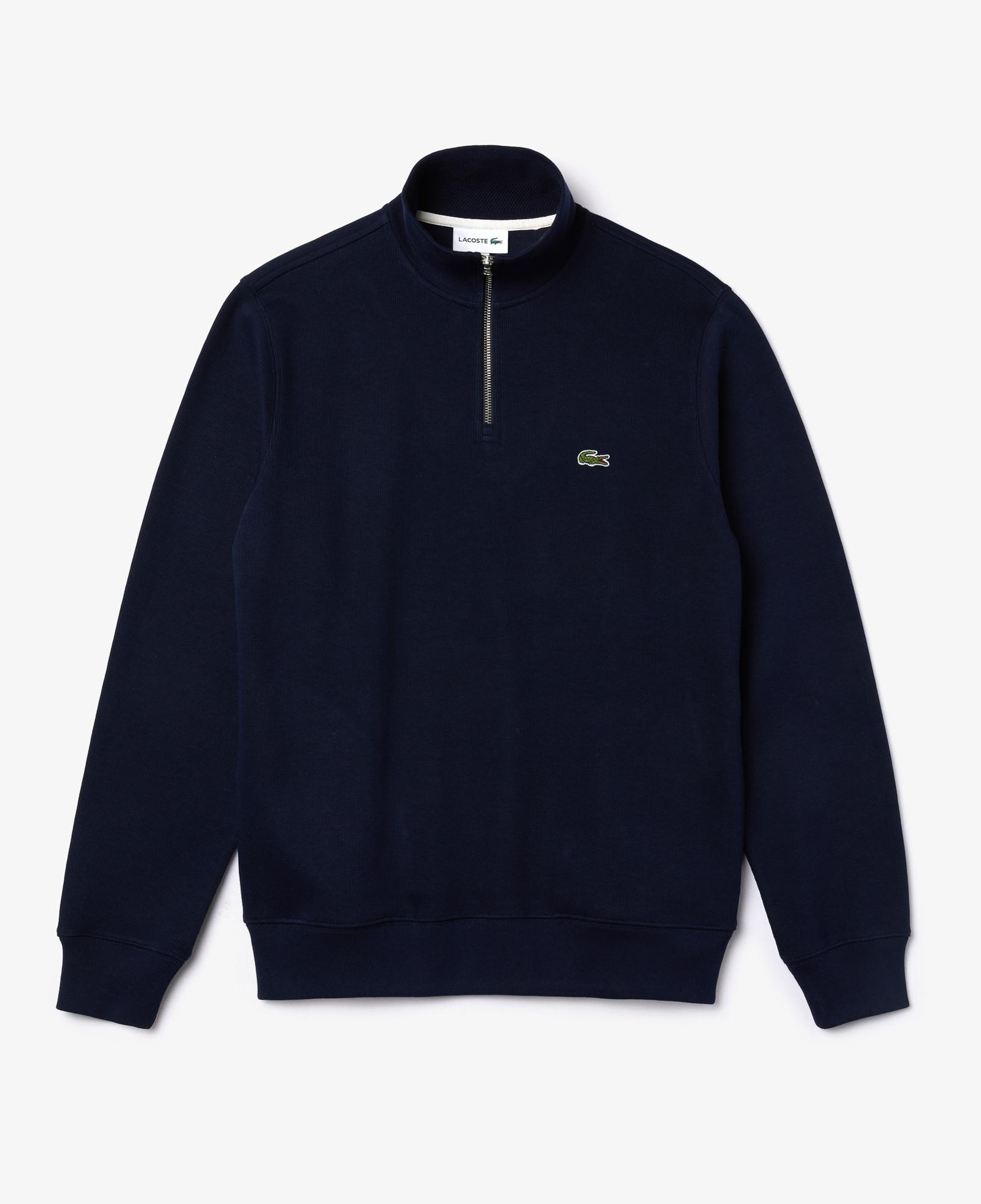 Lacoste Erkek Classic Fit Yarım Fermuarlı Lacivert Sweatshirt
