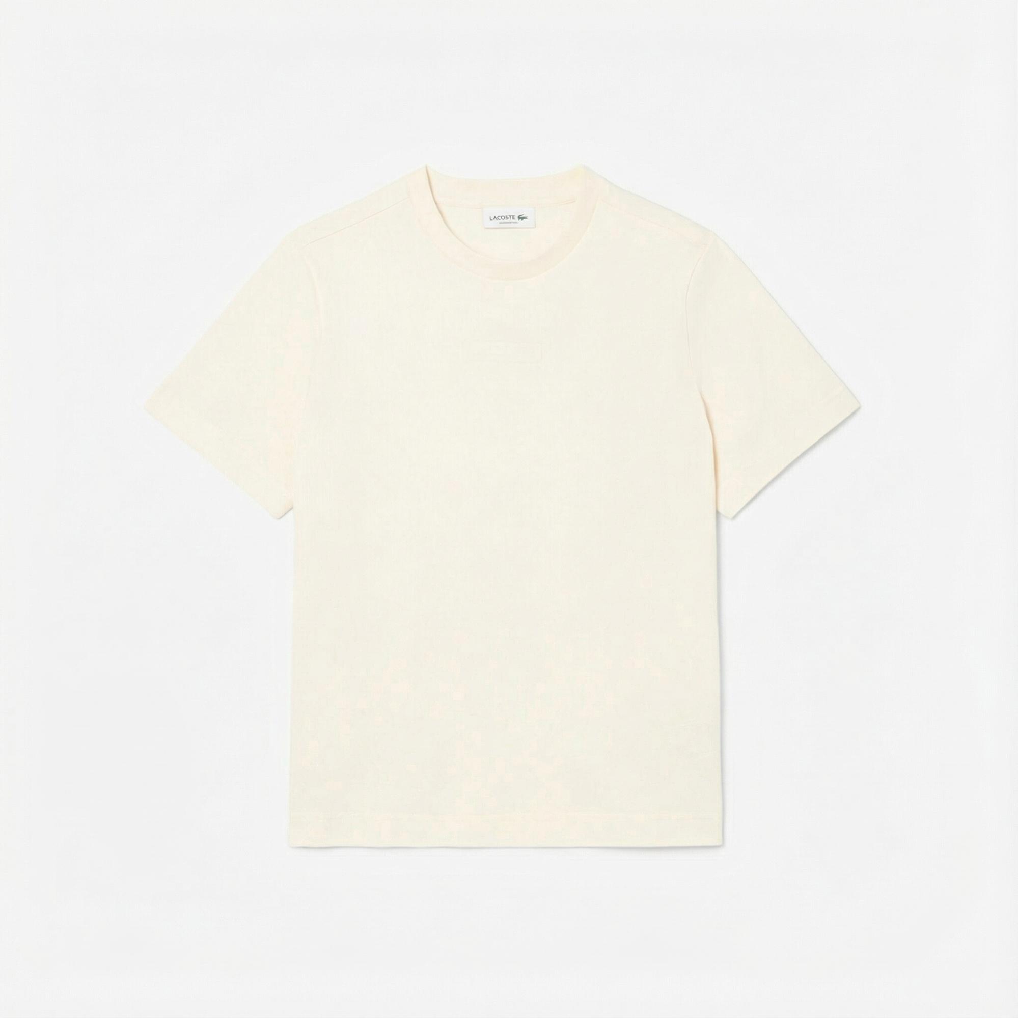 Lacoste Print Kadın Bej T-Shirt