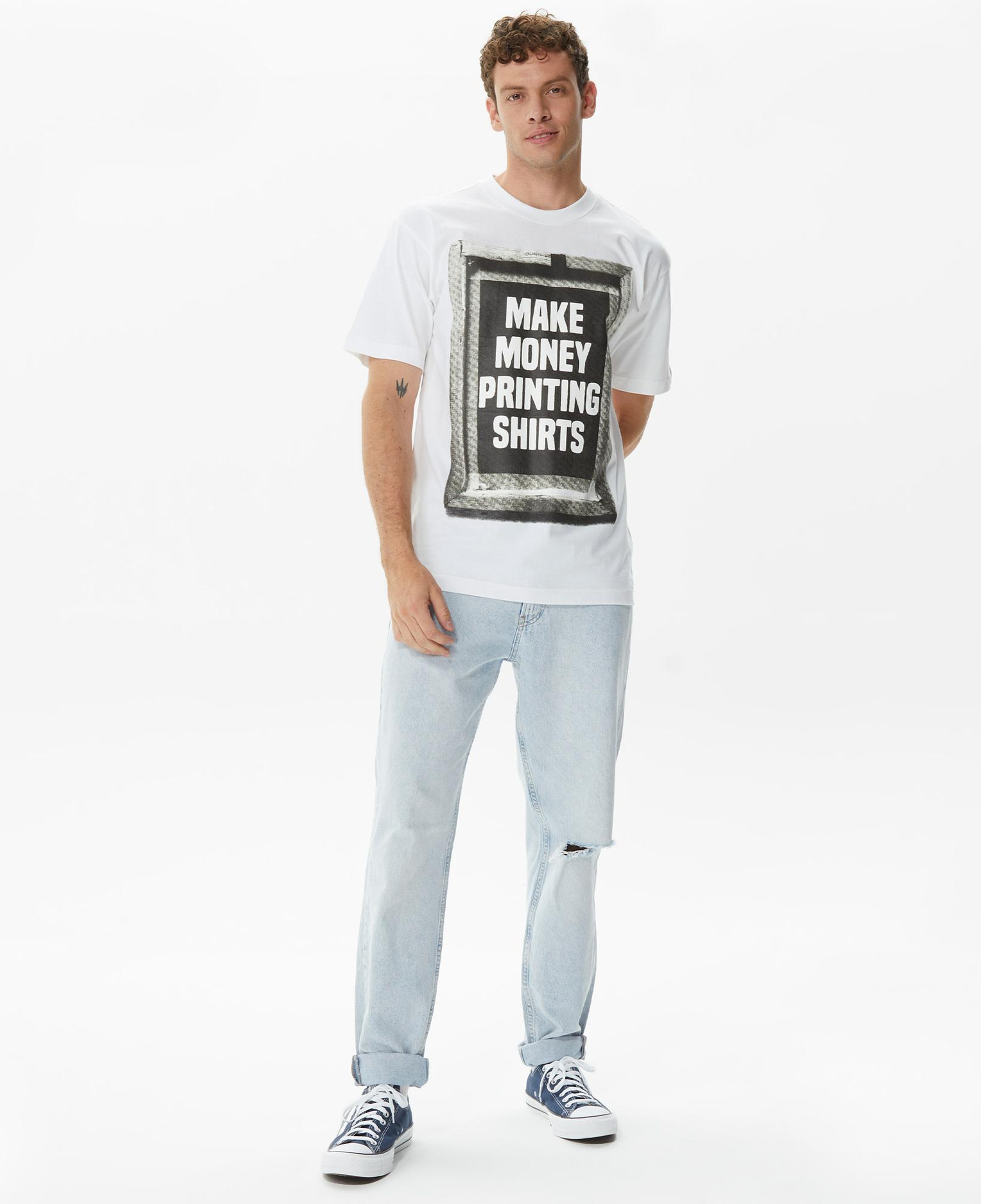 Market Printing Money Erkek Krem T-Shirt
