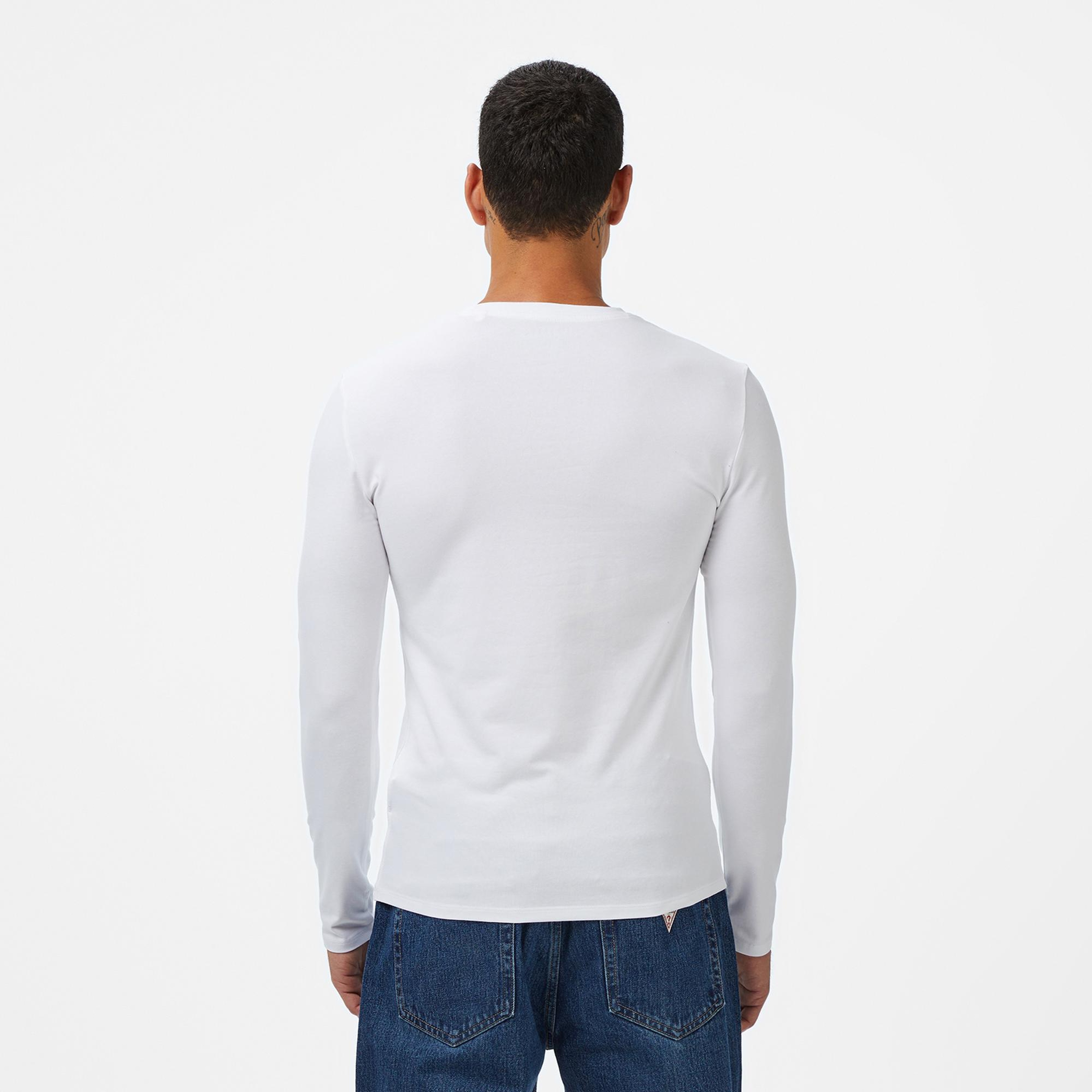 Guess Core Slim Fit Erkek Beyaz T-Shirt