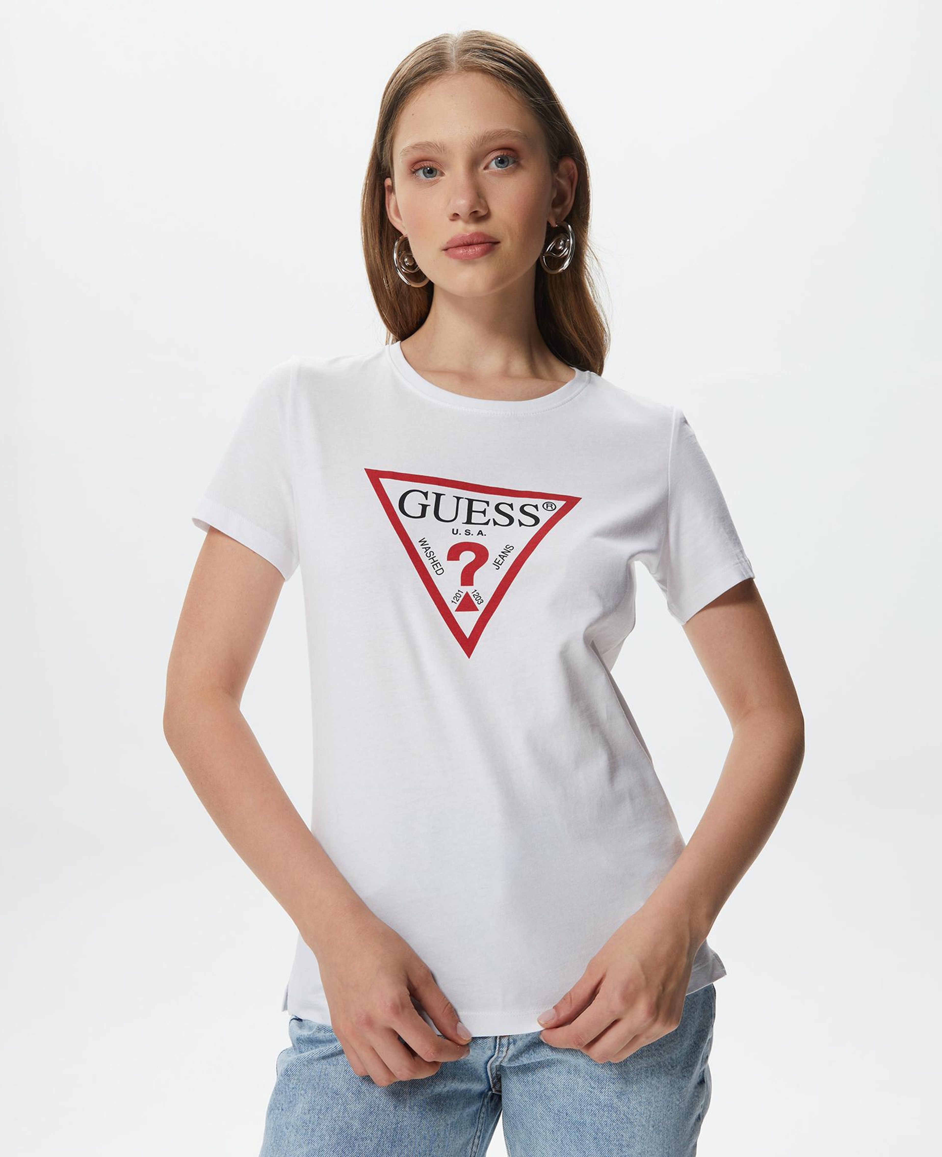 Guess Original Kadın Beyaz T-Shirt