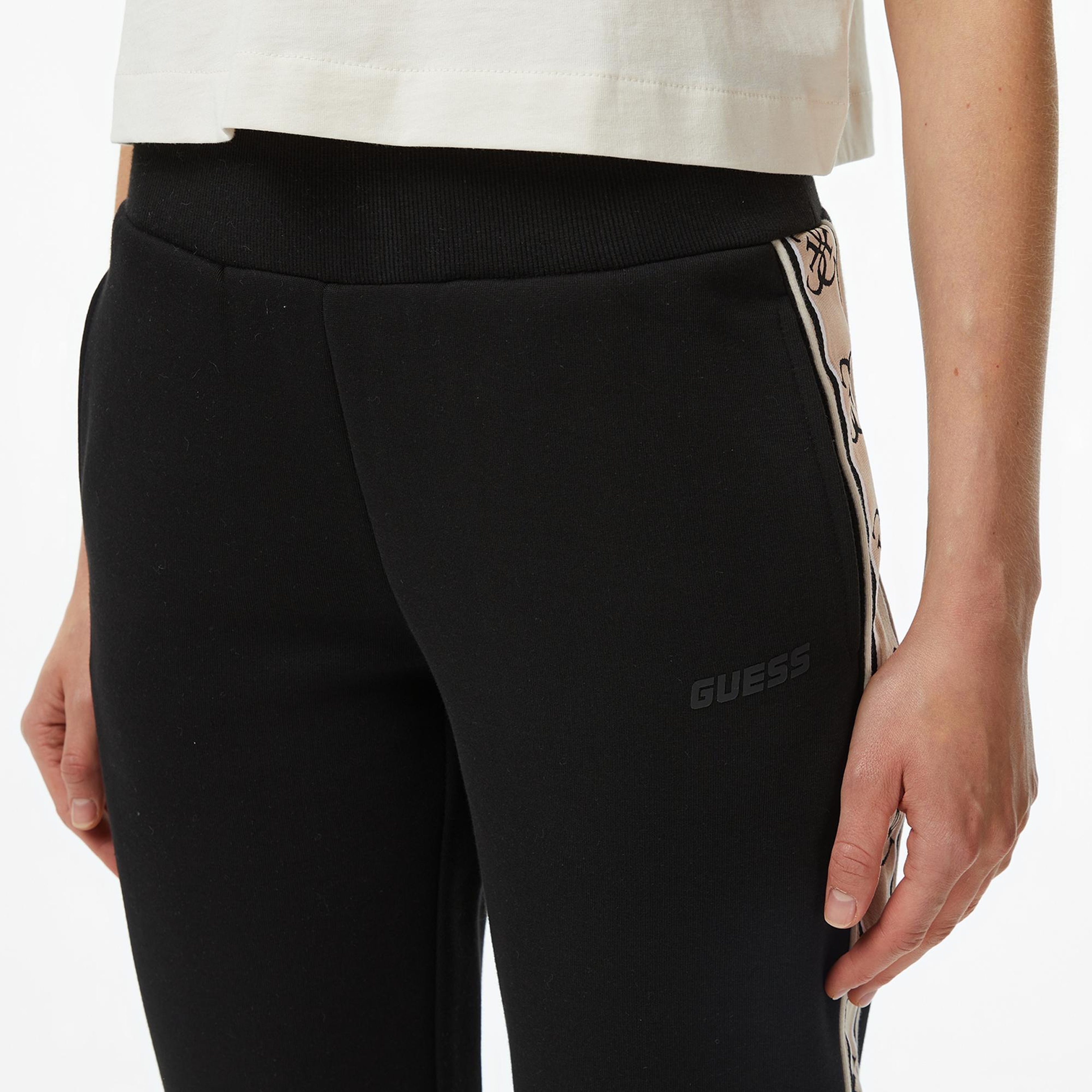 Guess Britney Jogger Punto Milano Kadın Siyah Eşofman Altı