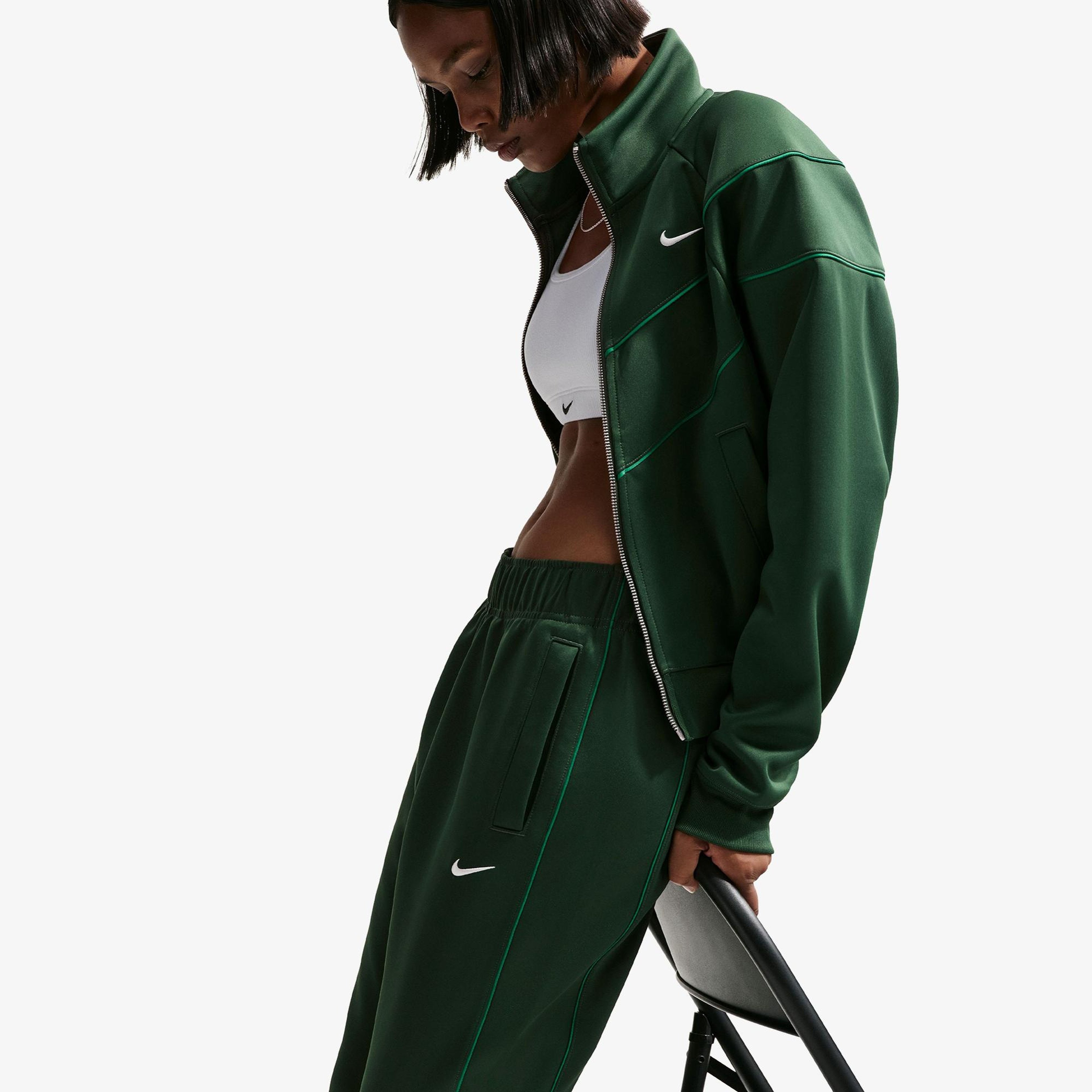 Nike Sportswear Windrunner Poly Knit Kadın Yeşil Eşofman Altı