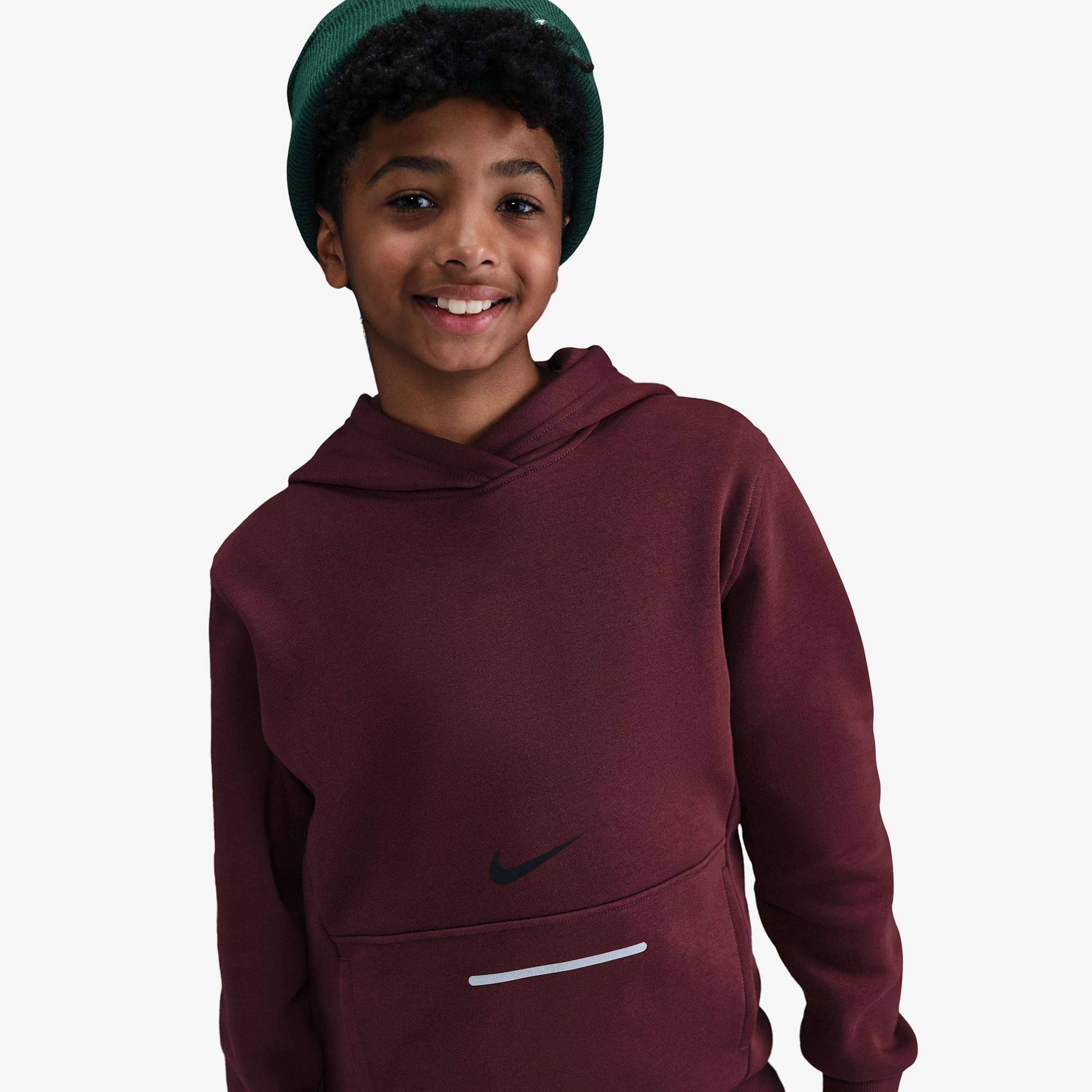 Nike Sportswear Club Fleece Çocuk Bordo Kapüşonlu Hoodie