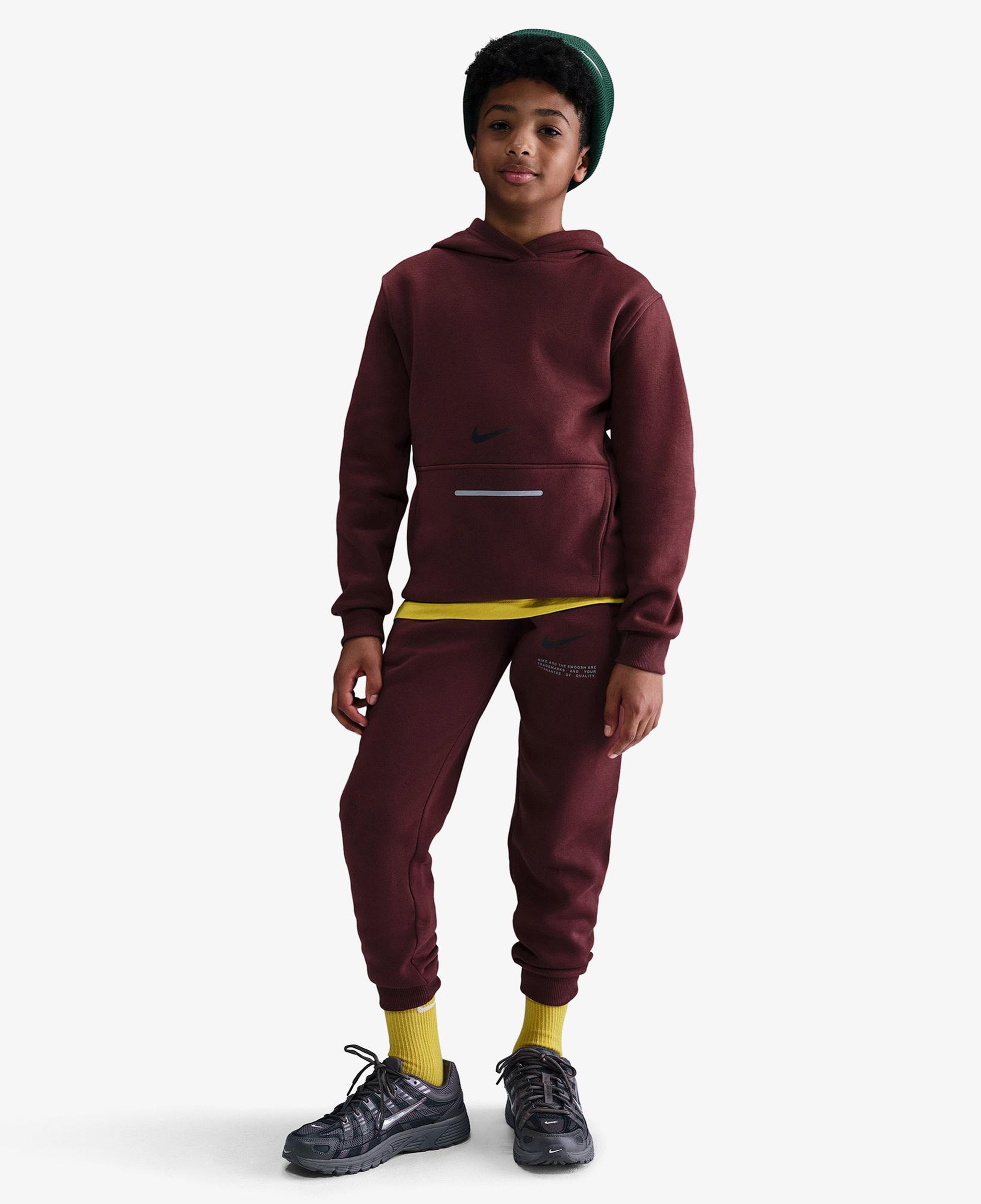 Nike Sportswear Club Fleece Çocuk Bordo Kapüşonlu Hoodie