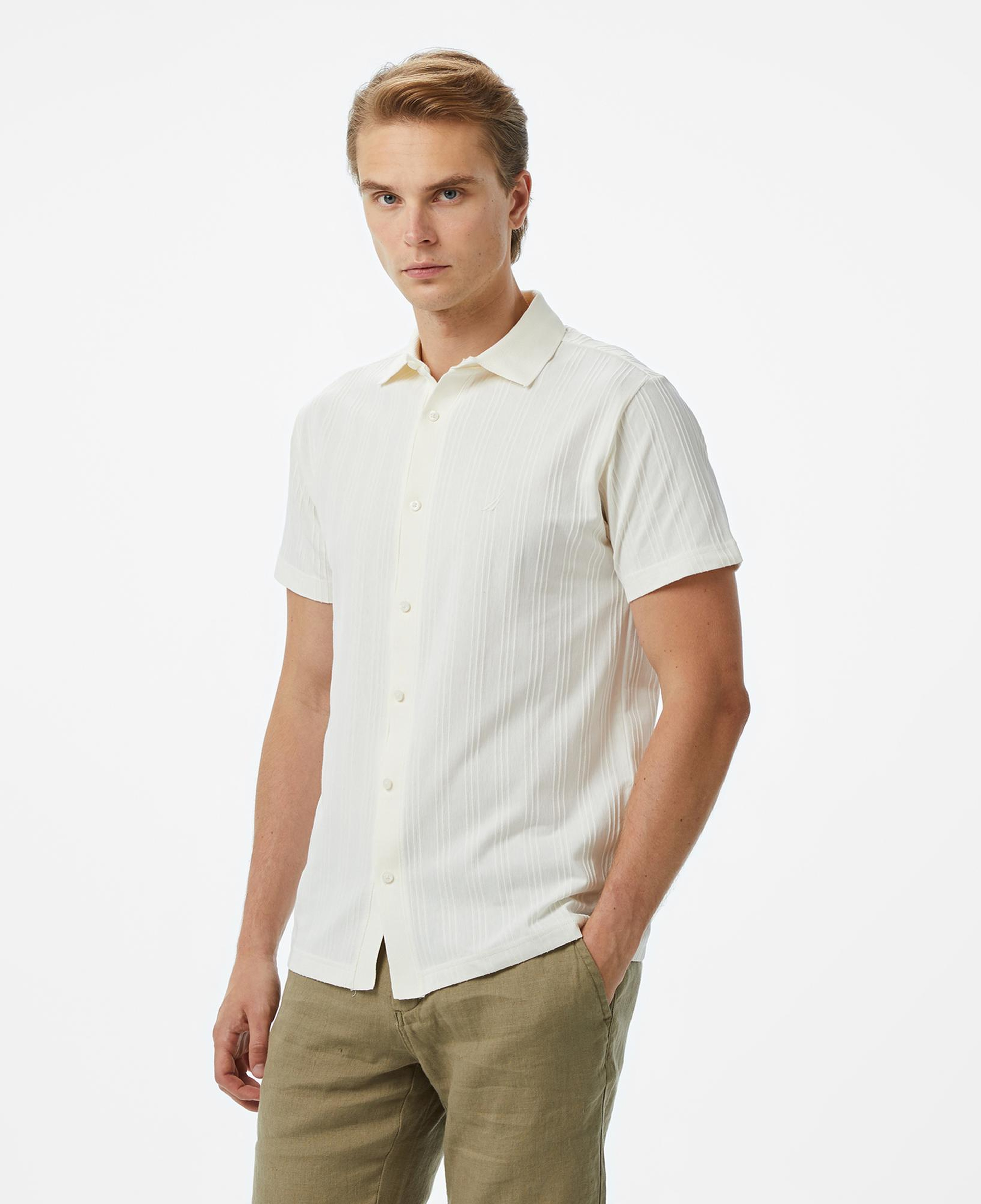 Nautica Erkek Beyaz Classic Fit Polo