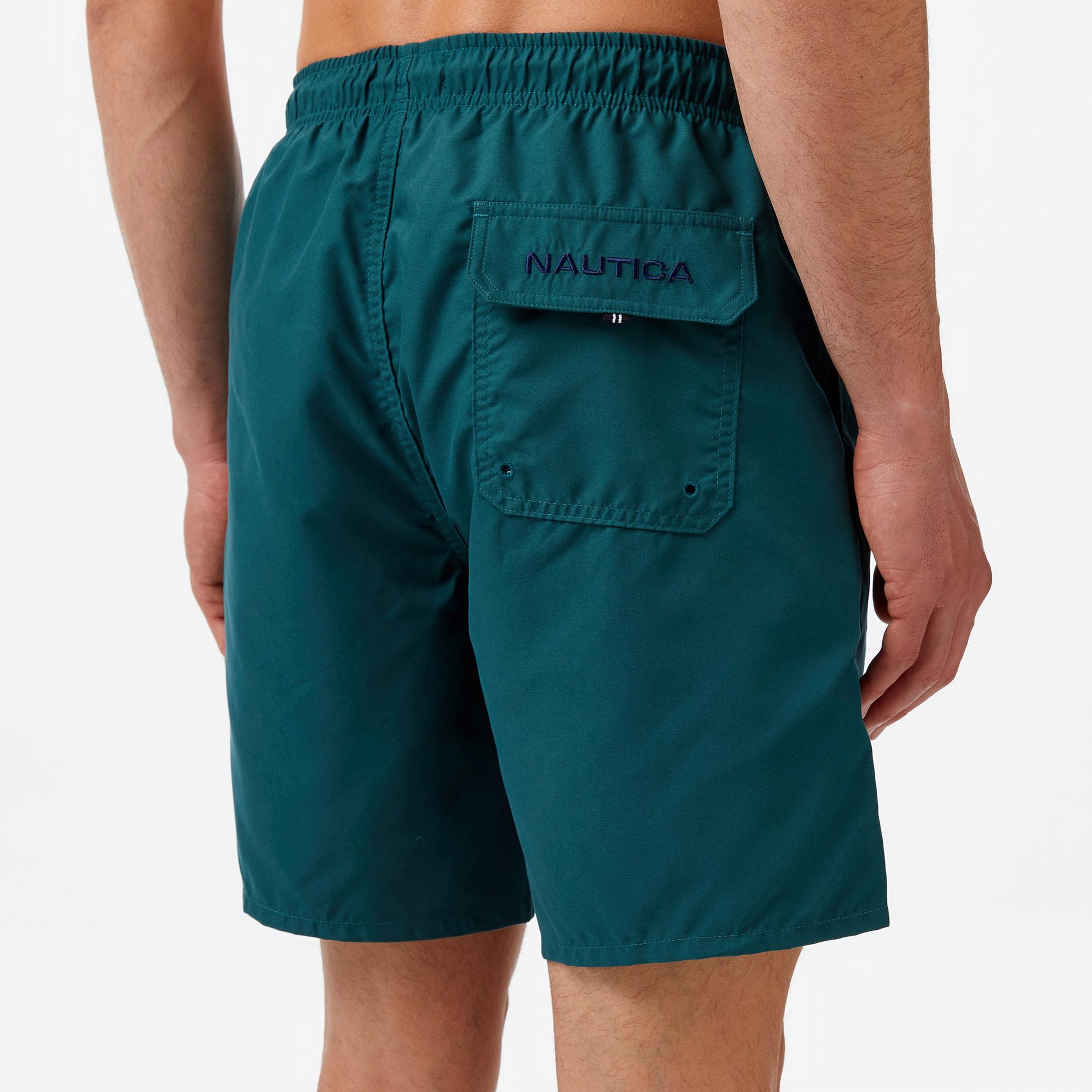 Nautica Erkek Yeşil Regular Fit Deniz Şortu