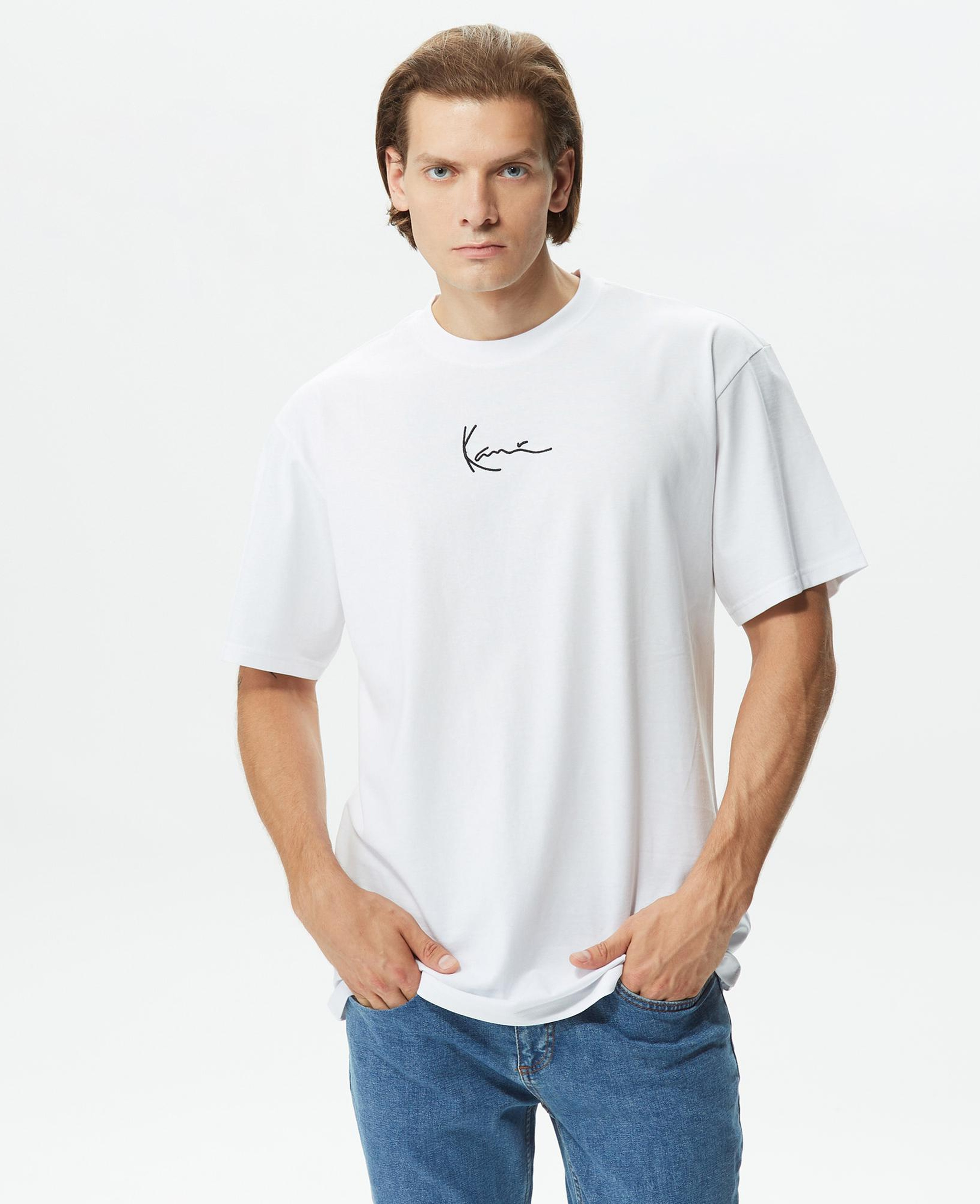 Karl Kani Small Signature Erkek Beyaz T-Shirt