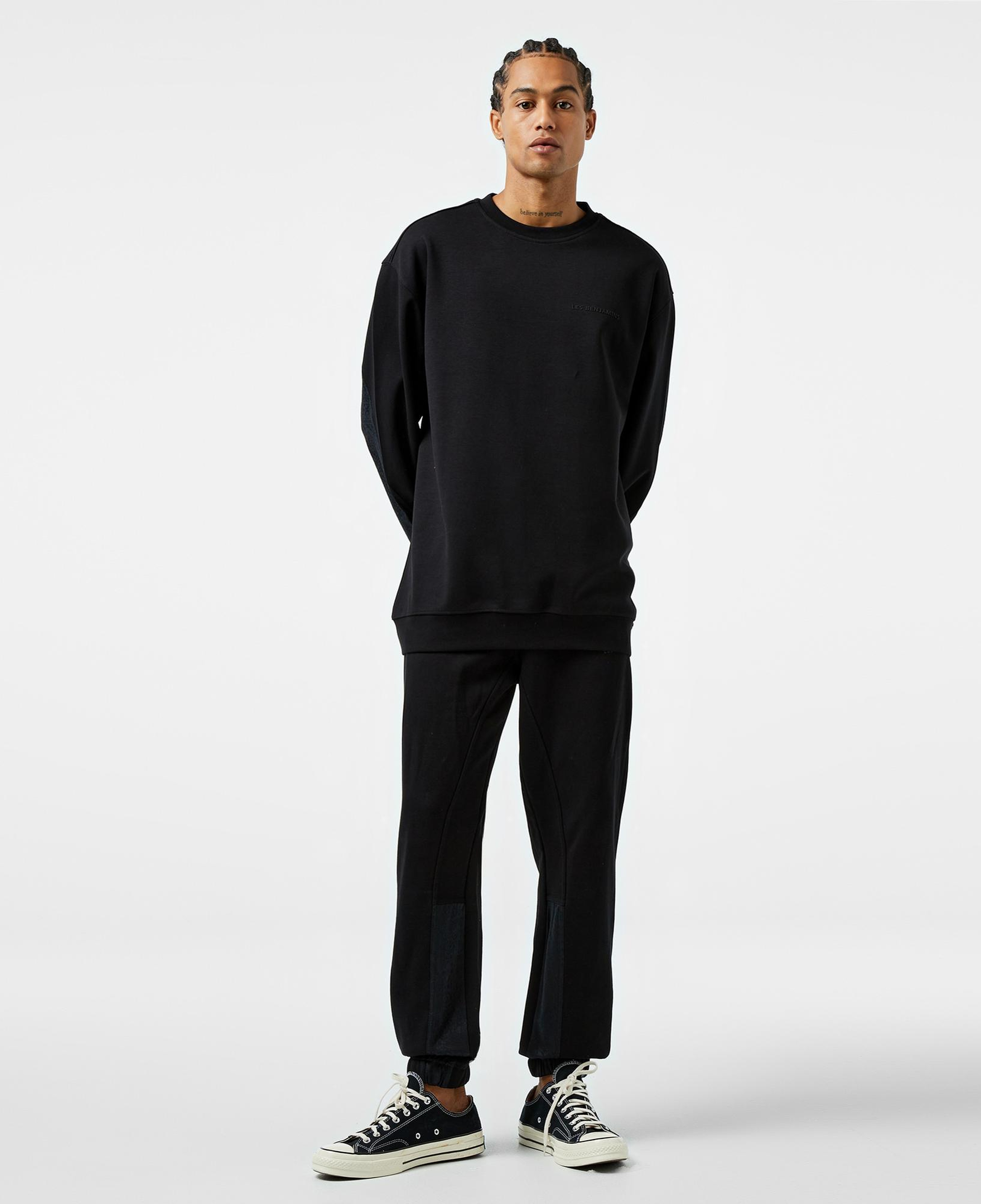 Les Benjamins 403 Erkek Siyah Sweatshirt