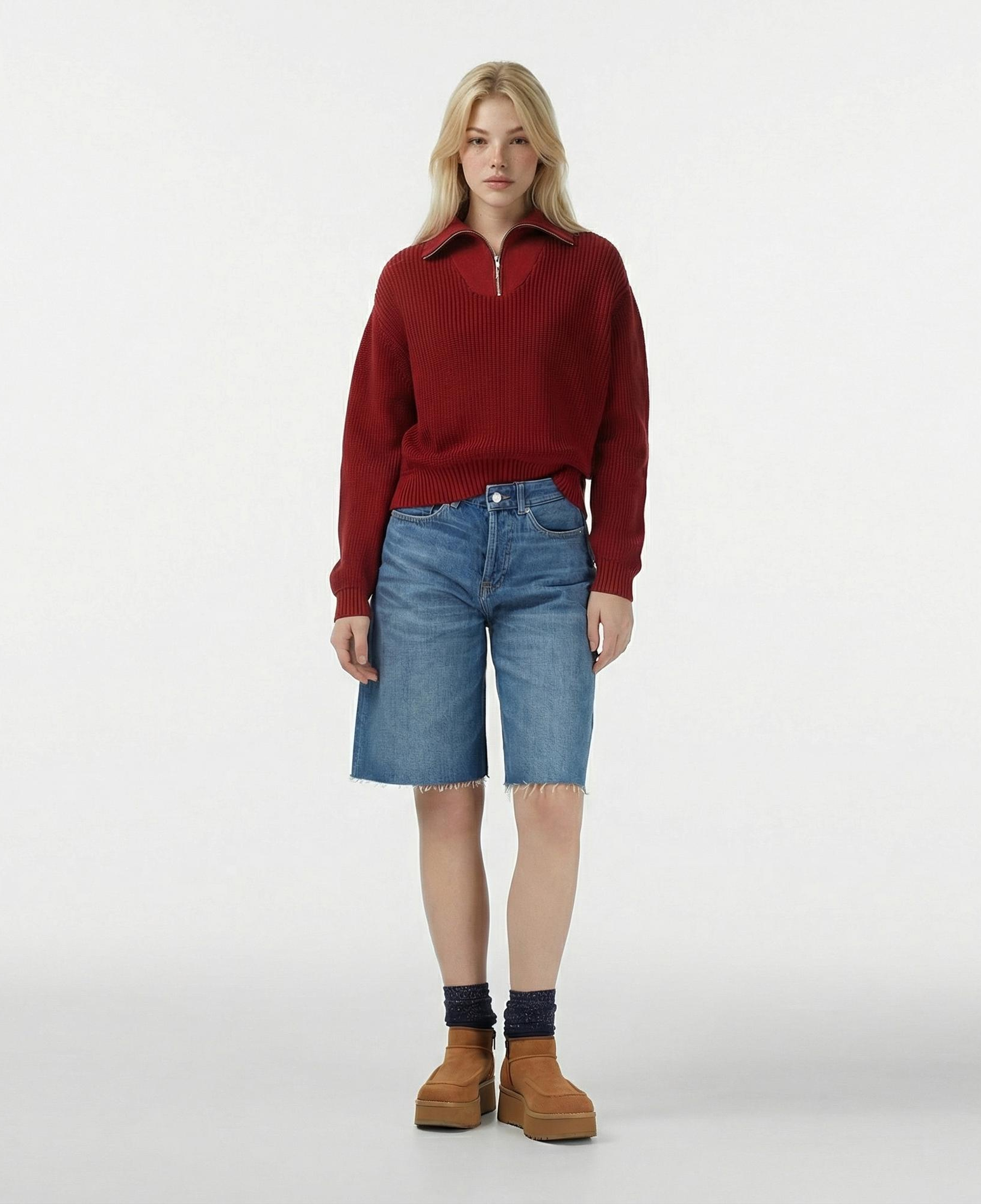 Les Benjamins 310 Kadın Kırmızı Triko