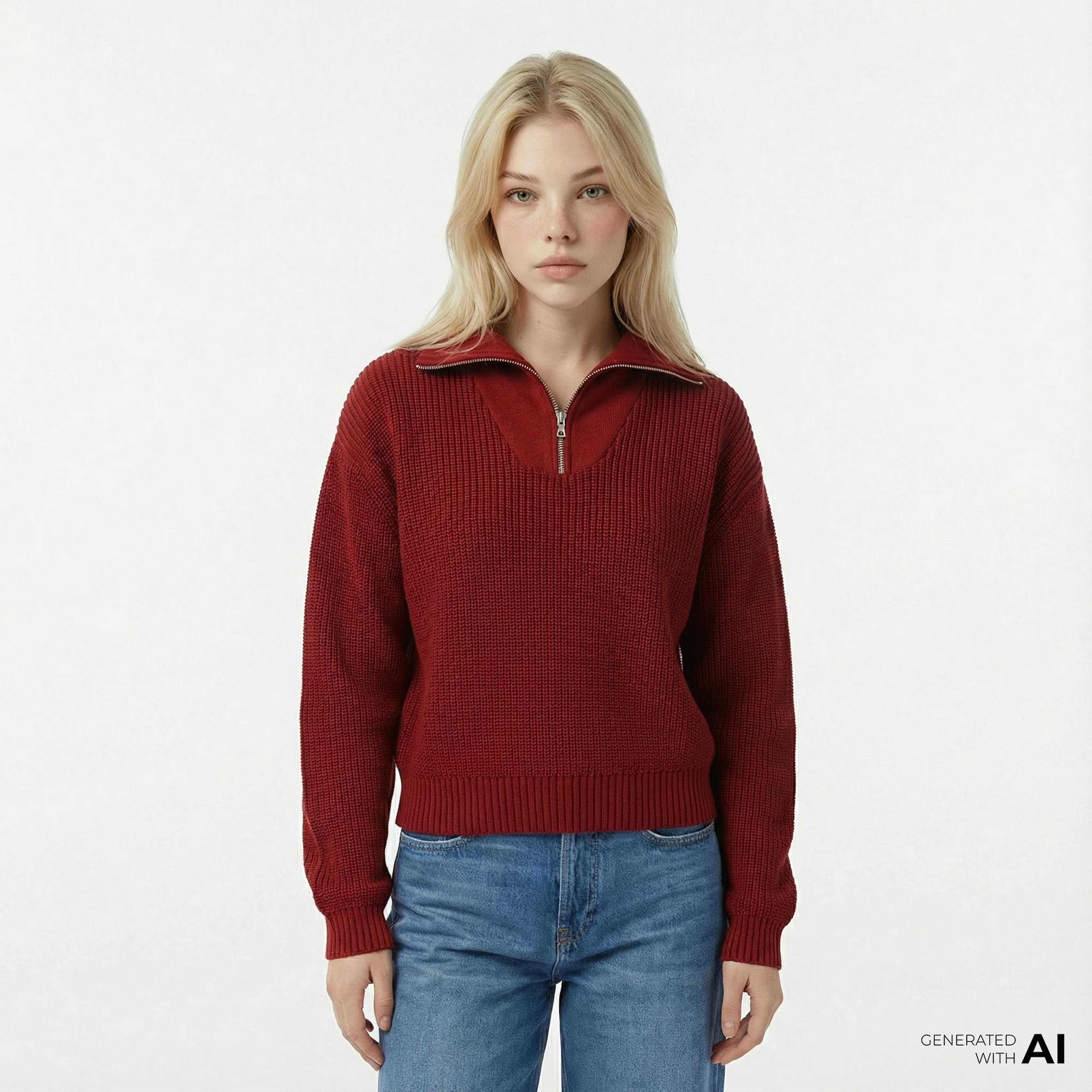 Les Benjamins 310 Kadın Kırmızı Triko