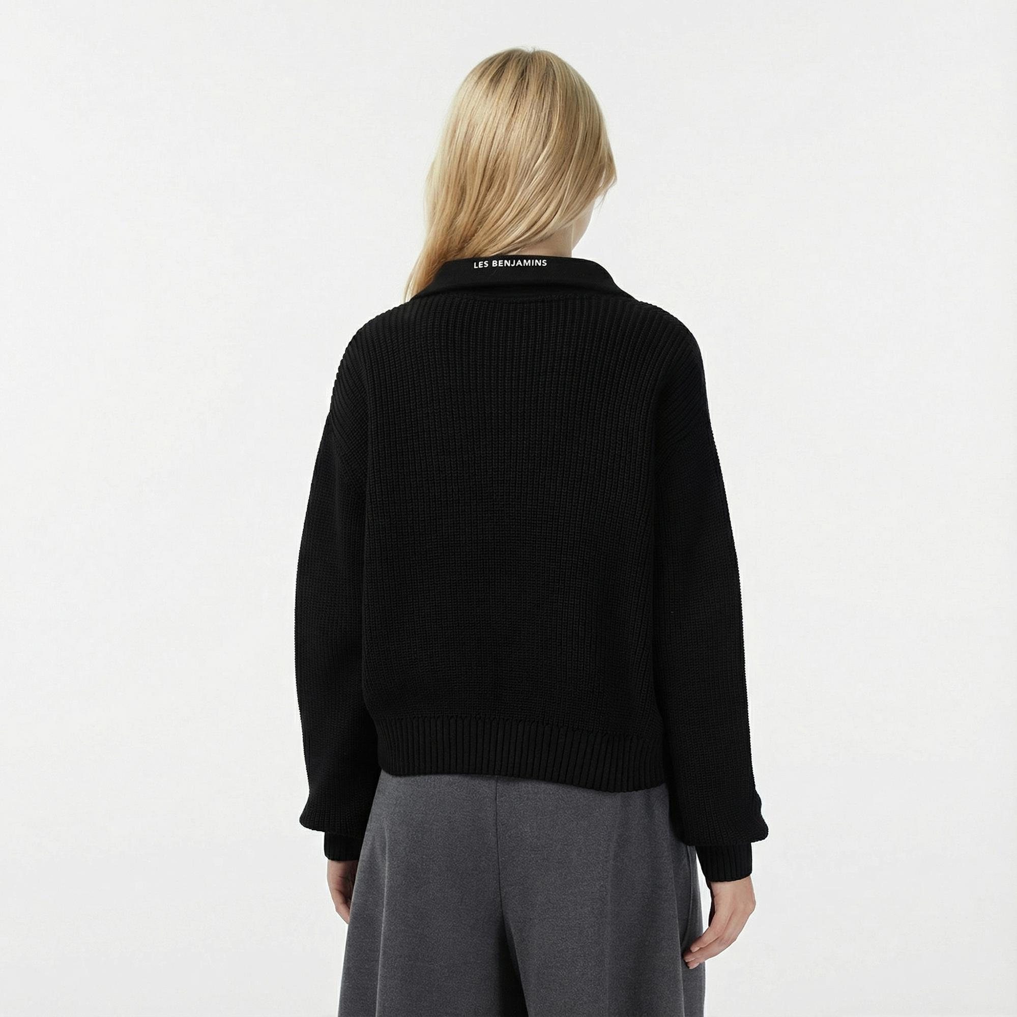 Les Benjamins 307 Kadın Siyah Triko