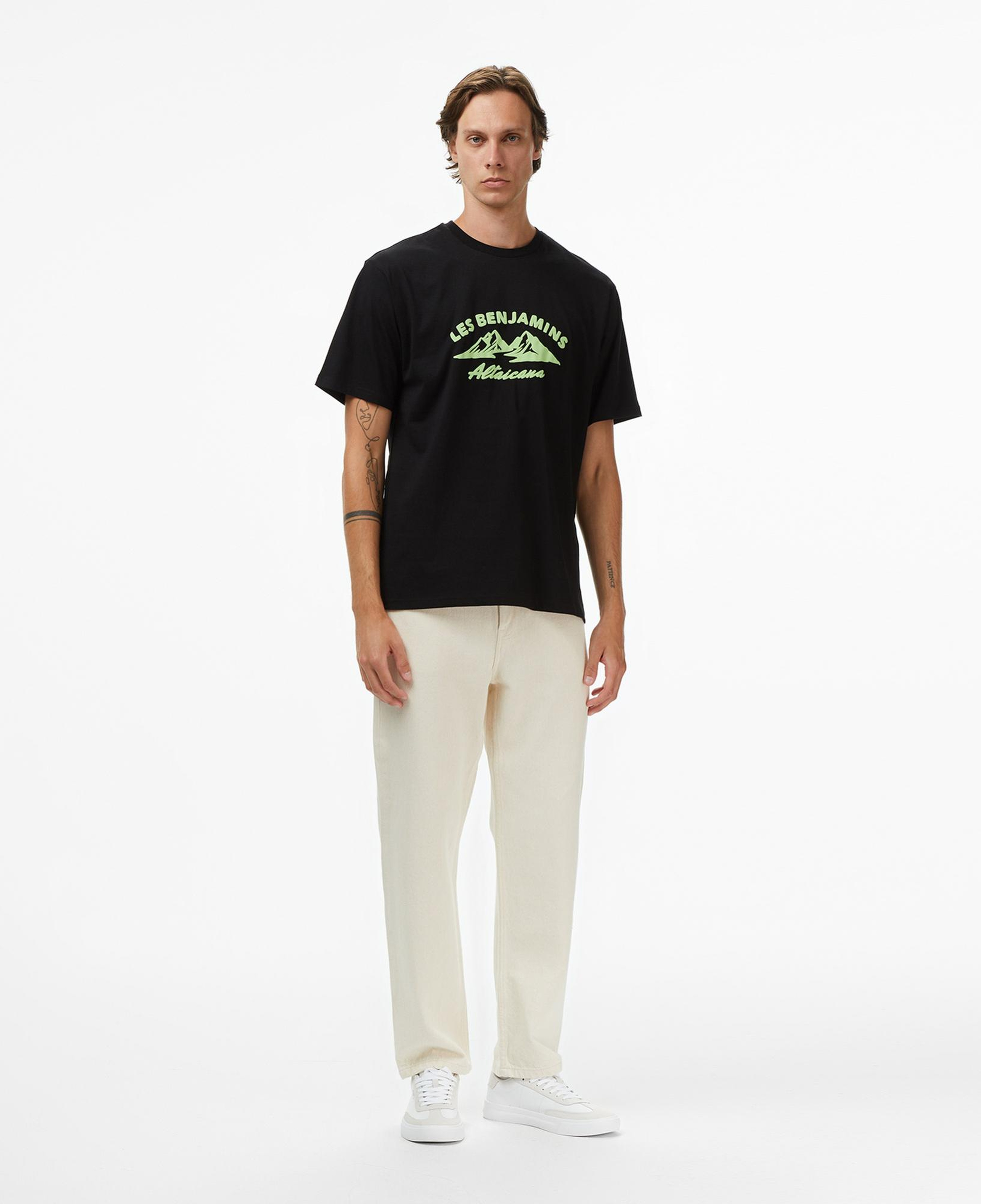 Les Benjamins Relaxed 012 Erkek Siyah T-Shirt
