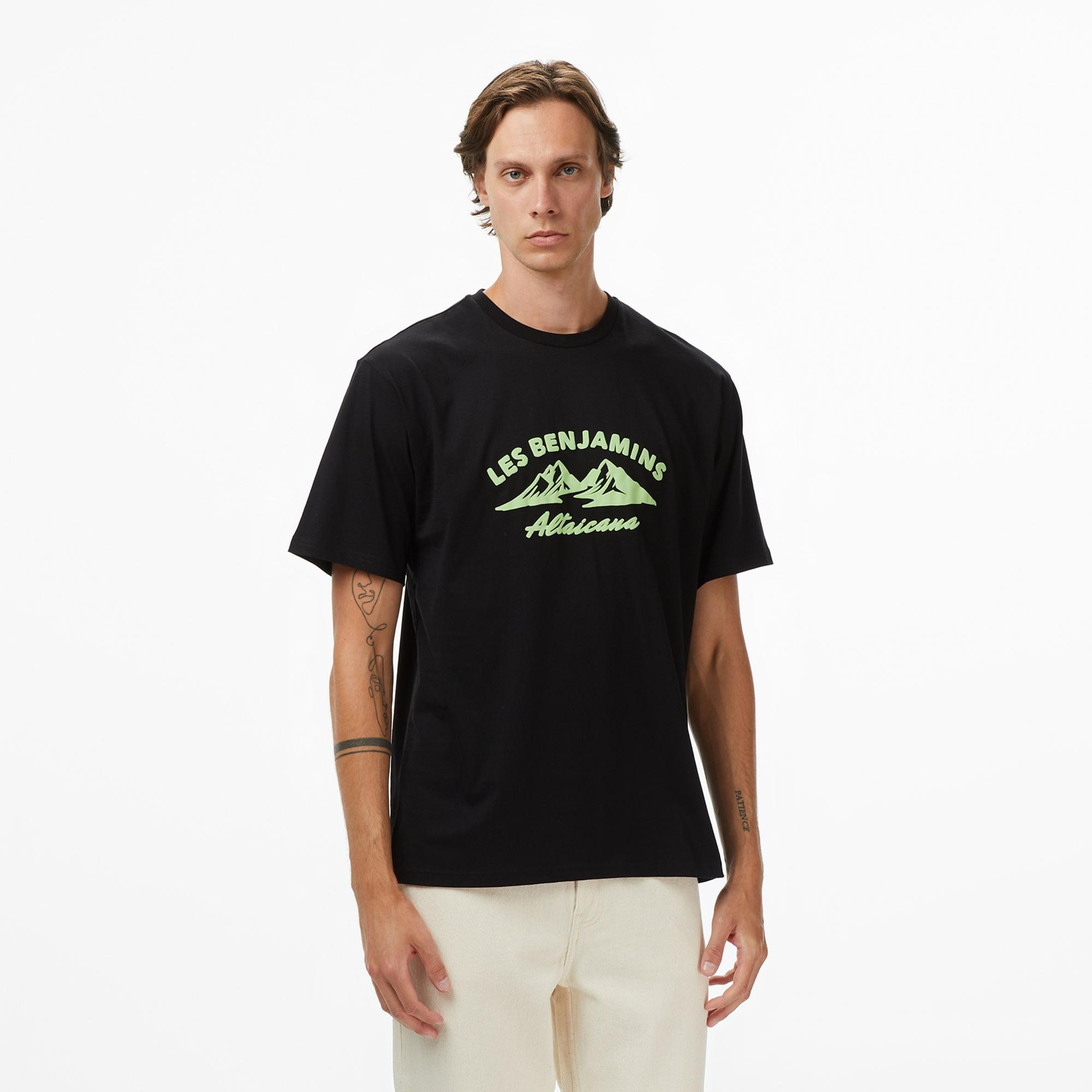 Les Benjamins Relaxed 012 Erkek Siyah T-Shirt