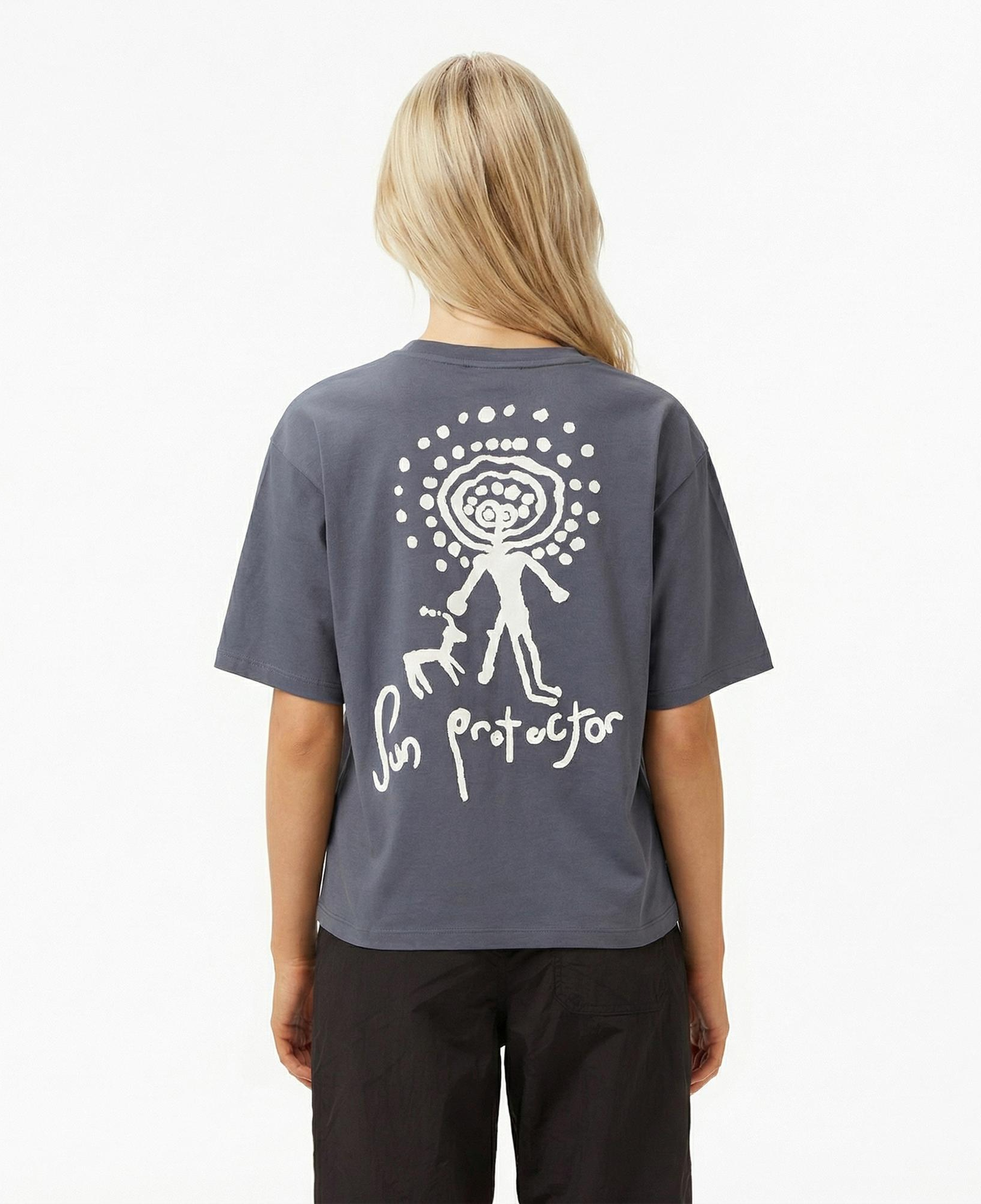 Les Benjamins Boxed 009 Kadın Gri T-Shirt