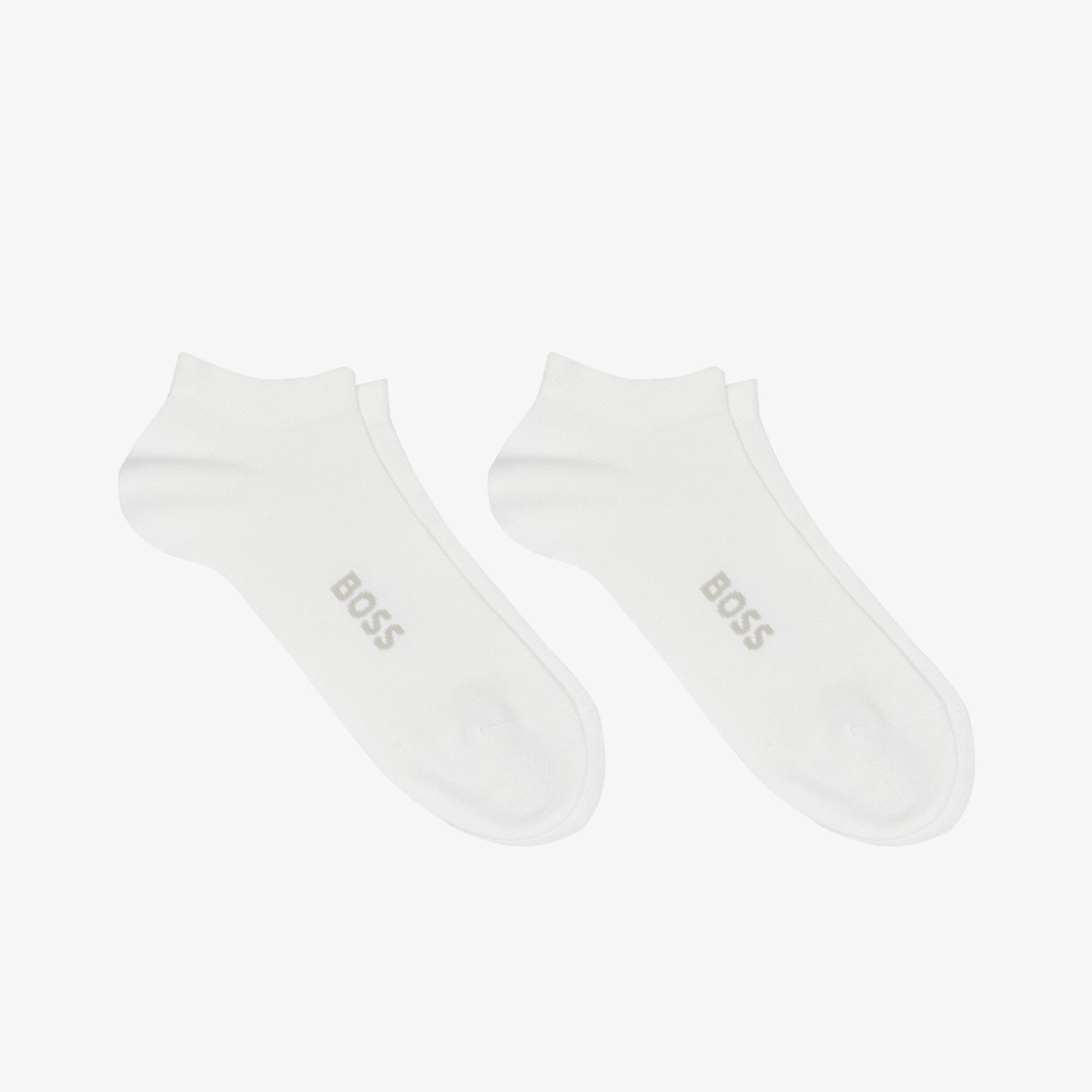 Boss 2'li Logo Bamboo Erkek Beyaz Çorap