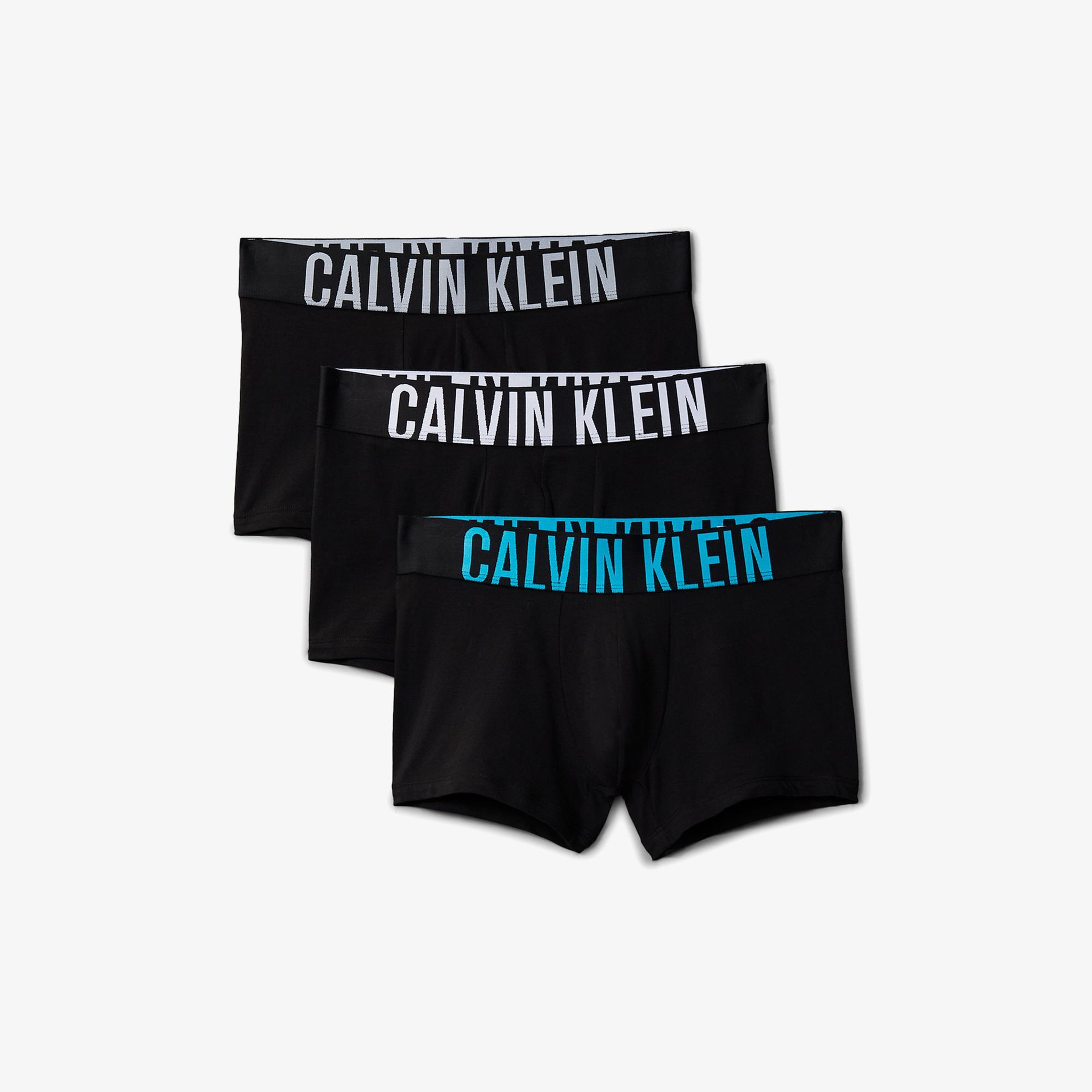 Calvin Klein Trunk 3'lü Erkek Siyah Logolu Boxer