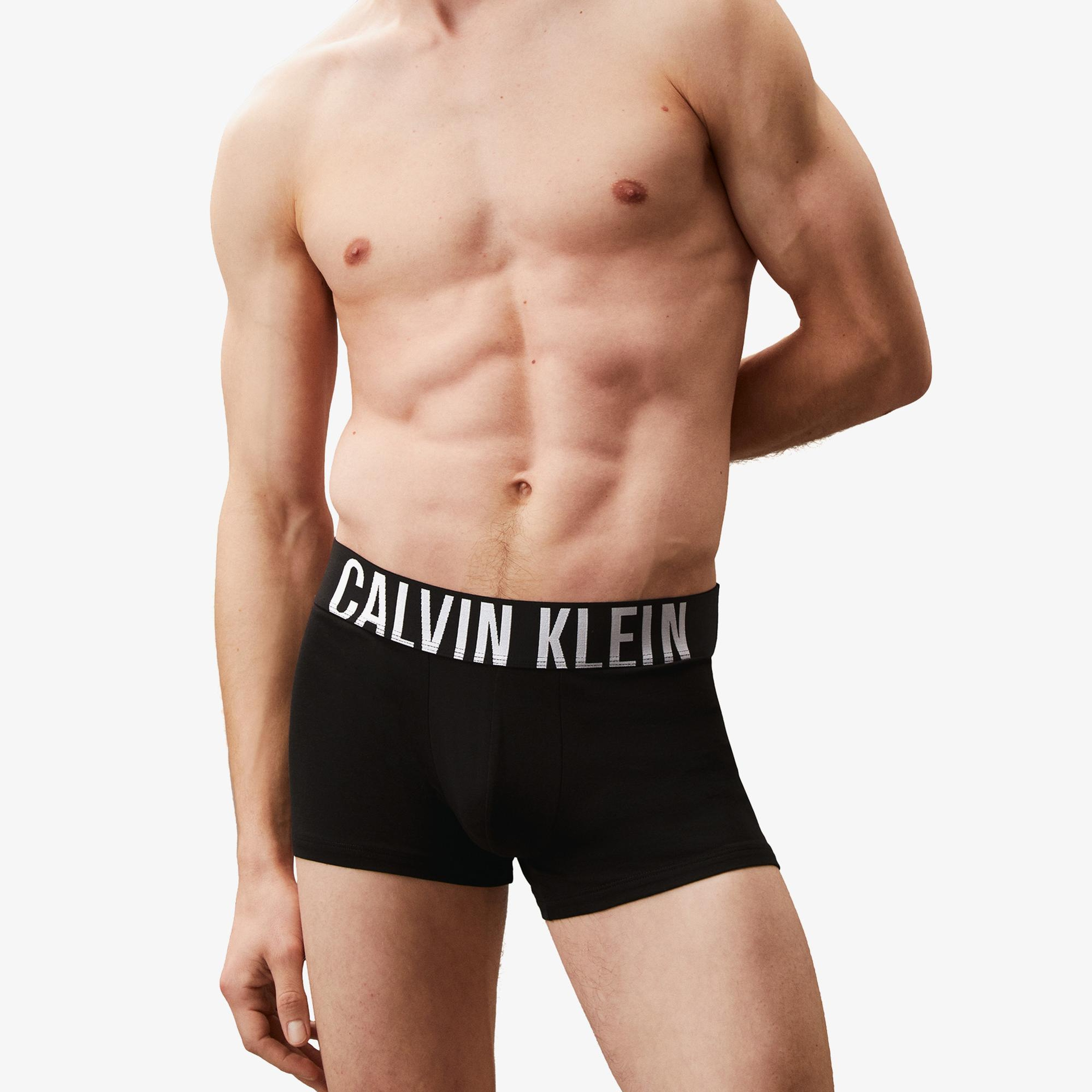 Calvin Klein Trunk 3'lü Erkek Siyah Logolu Boxer